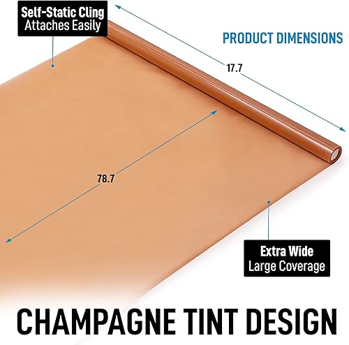 Miniatura 8 de Zulay Home Película de privacidad para ventana no adhesiva opaca para ventana deslumbramiento y protección UV película extraíble de vidrio