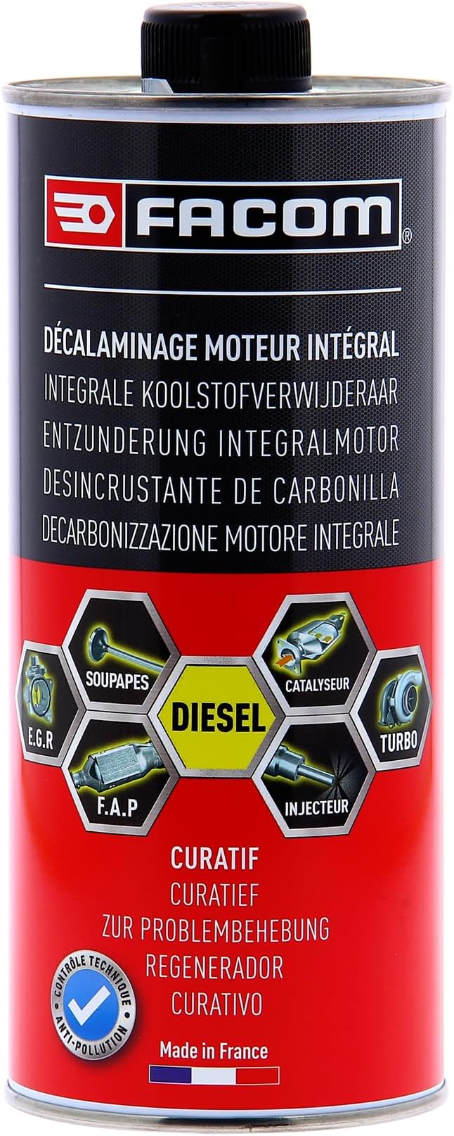Décapant Moteur Diesel Curatif FACOM 1L - Dégraissant Et Détartrant Pour Moteurs