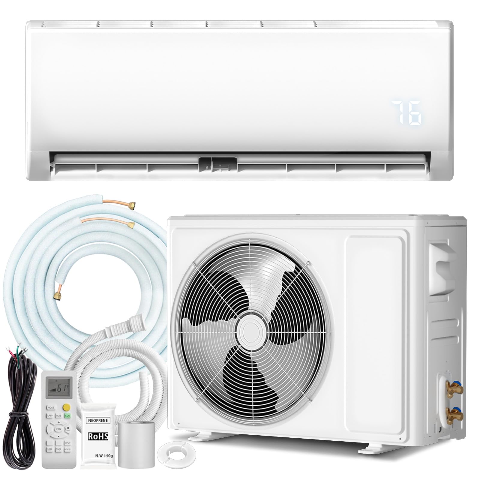 12000 BTU Mini Split AC/Heating System with Inverter