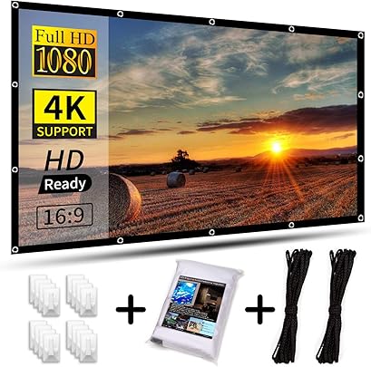 AIEX 120 16 9 Schermo del Proiettore Anteriore Posteriore Telo Proiettore Portatile Pieghevole Antipiega Schermo Proiezione per l ufficio del Teatro Domestico Proiezione Doppia Faccia AIEX 120 16 9 Schermo del Proiettore Anteriore Posteriore Telo Proiettore Portatile Pieghevole Antipiega Schermo Proiezione per l ufficio del Teatro Domestico Proiezione Doppia Faccia