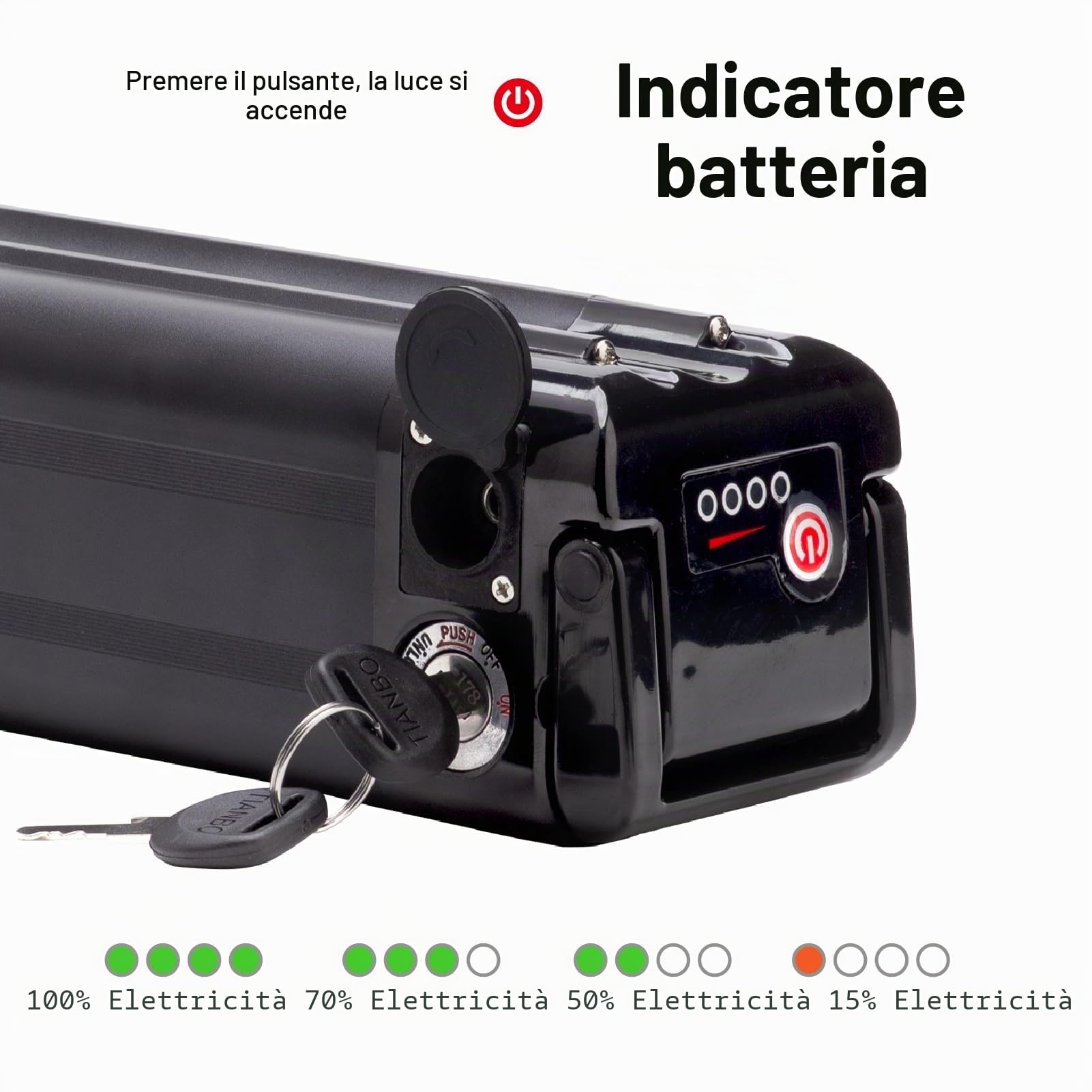 Batteria per bicicletta elettrica 36 V 12 Ah Phylion Zhenlong Trio MiFa Rex per Samsung ecc. Con caricatore