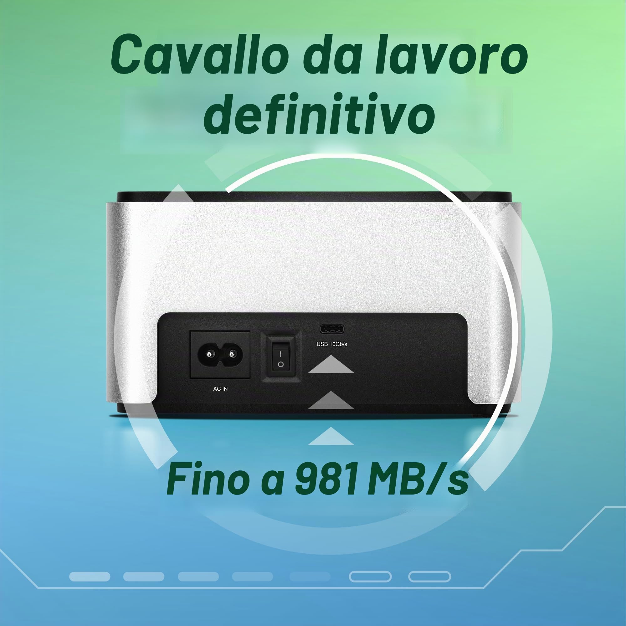 OWC Drive Dock USB-C Dual Drive Bay Solution, USB 3.1 Gen 2, per Mac e PC, (OWCTCDRVDCK)