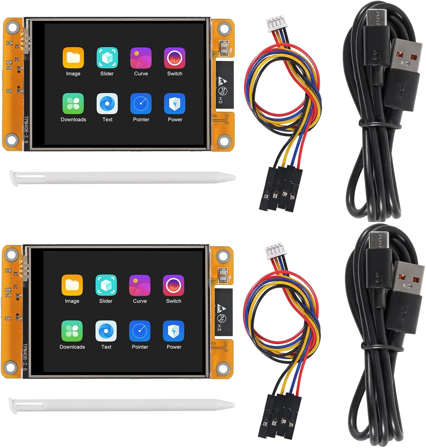 2PCS 2.8″ inch ESP32 Display, ESP32 Module ESP32-2432S028R WiFi+BT Dual-core TFT Module ILI9341 Driver for Arduino IoT, ESP32 Development Board 240X320 Smart LCD Display Screen