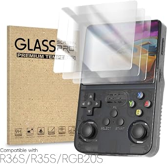 yanwuwa Console Carrying Case, Protections Bag for / R35S / RGB20S Carrying Bag Case & Temper Film Set Game Console