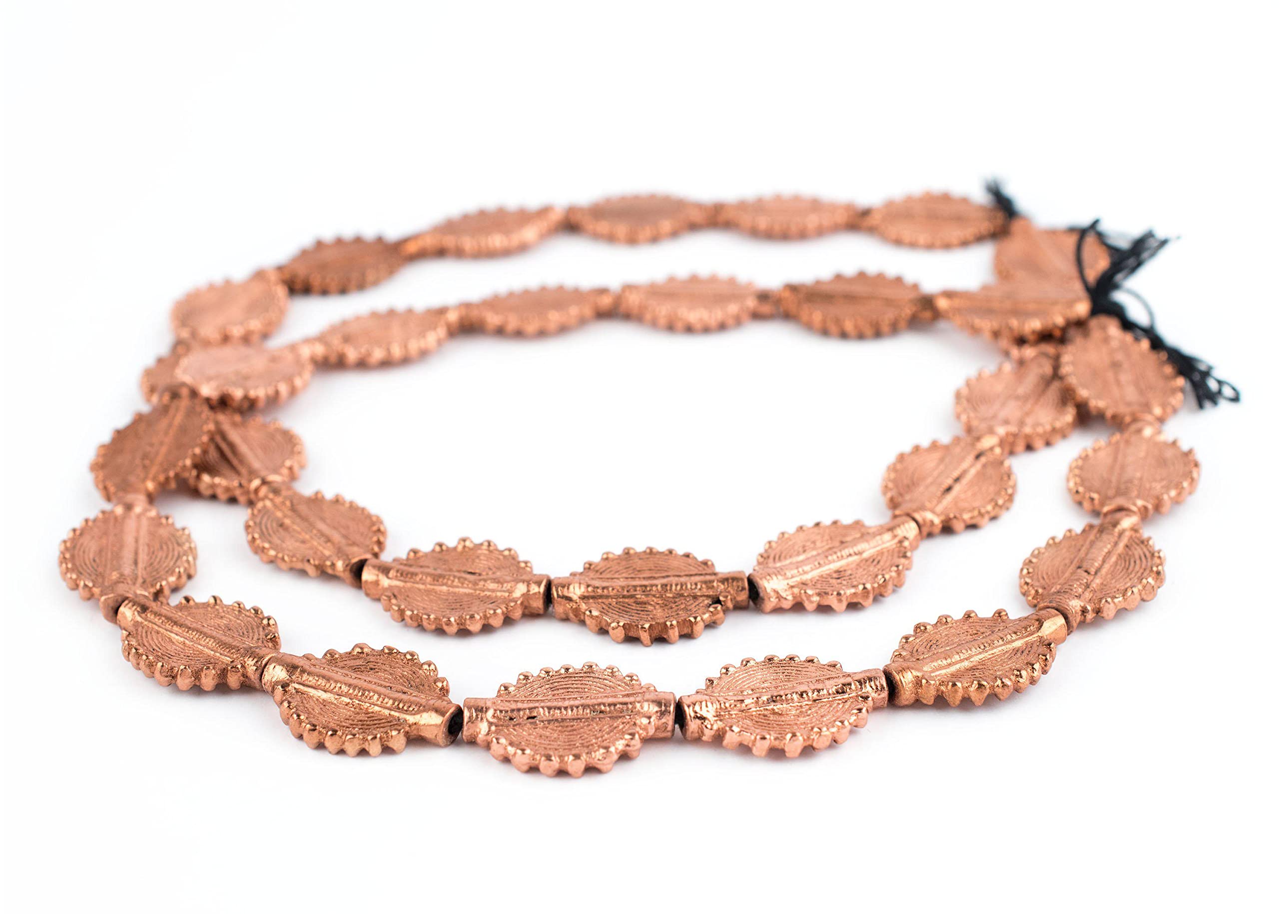 The Bead Chest Brass Sun Baule Bead Pendant - African Tribal Metal Pendant For Jewelry Making