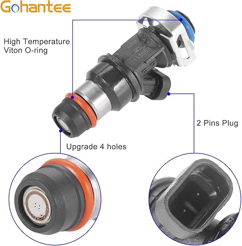 Miniatura 4 de Inyectores de combustible compatibles con Chevy Silverado 1500 2500 3500 Tahoe de repuesto para GMC Sierra 1500 2500 3500 Tahoe 4.8L 5.3L 6.0L