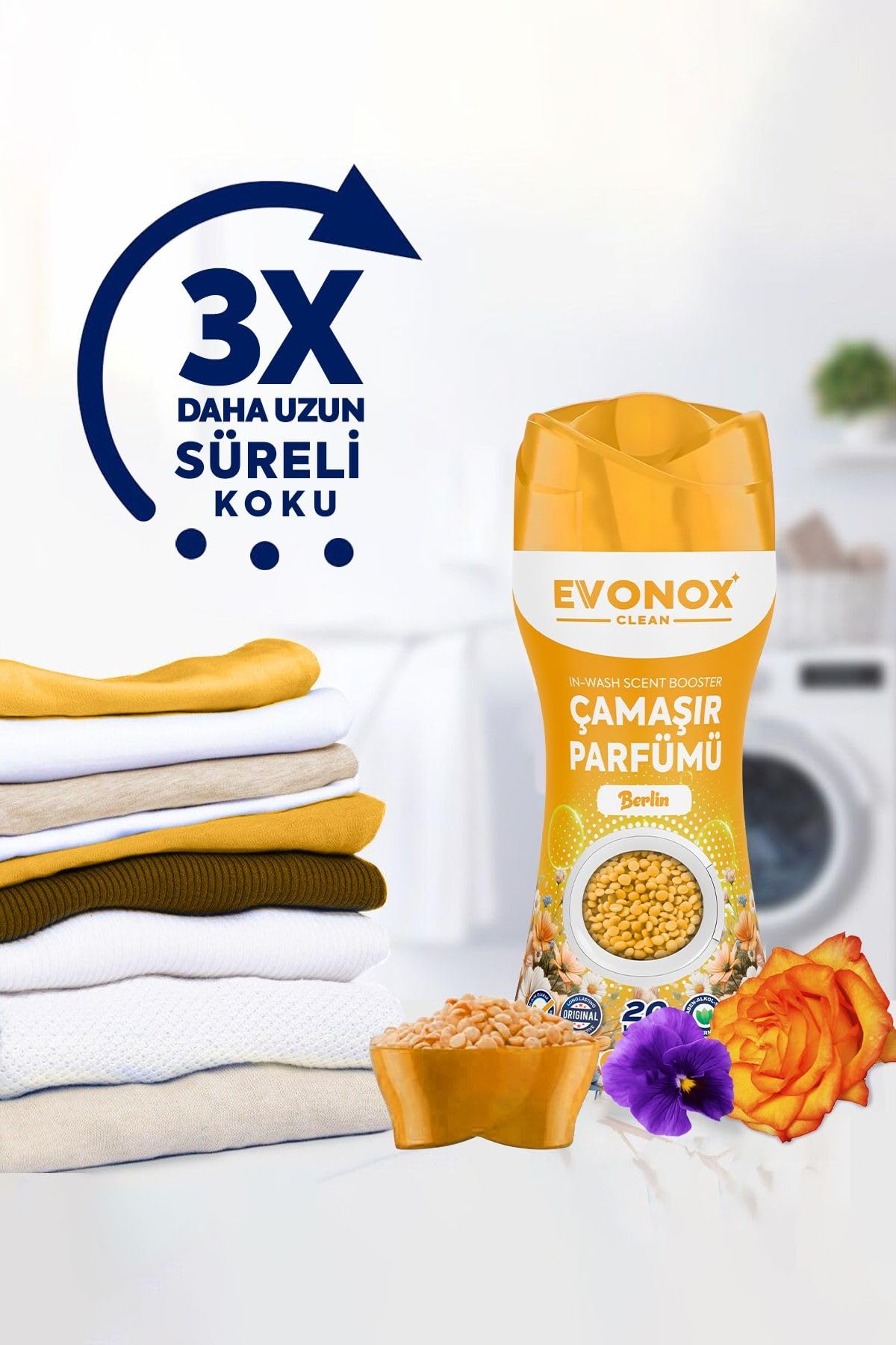 Evonox Clean Granül Çamaşır Parfümü & Çamaşır Yumuşatıcı (İSTANBUL KOKUSU)