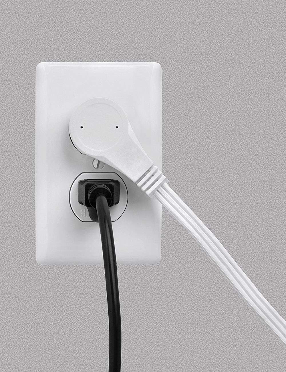 Uninex EC1606AUL Flat Angle Plug Extension Cord with 3-Outlet, 3-Prong, 6-Foot, 12-Pack