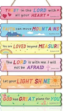 Bible Verses Wall Decor,Inspirational Wall Decor,Christian Inspirational Door Decor,Prayerful Words For Kids Room,Cross Door Decor For Kitchen Living Room Bedroom Office