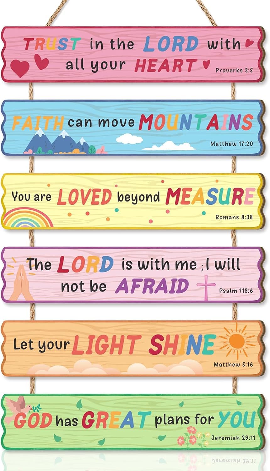 Celestdeco Bible Verses Wall Decor Christian Inspirational Signs Kids Room — image 1