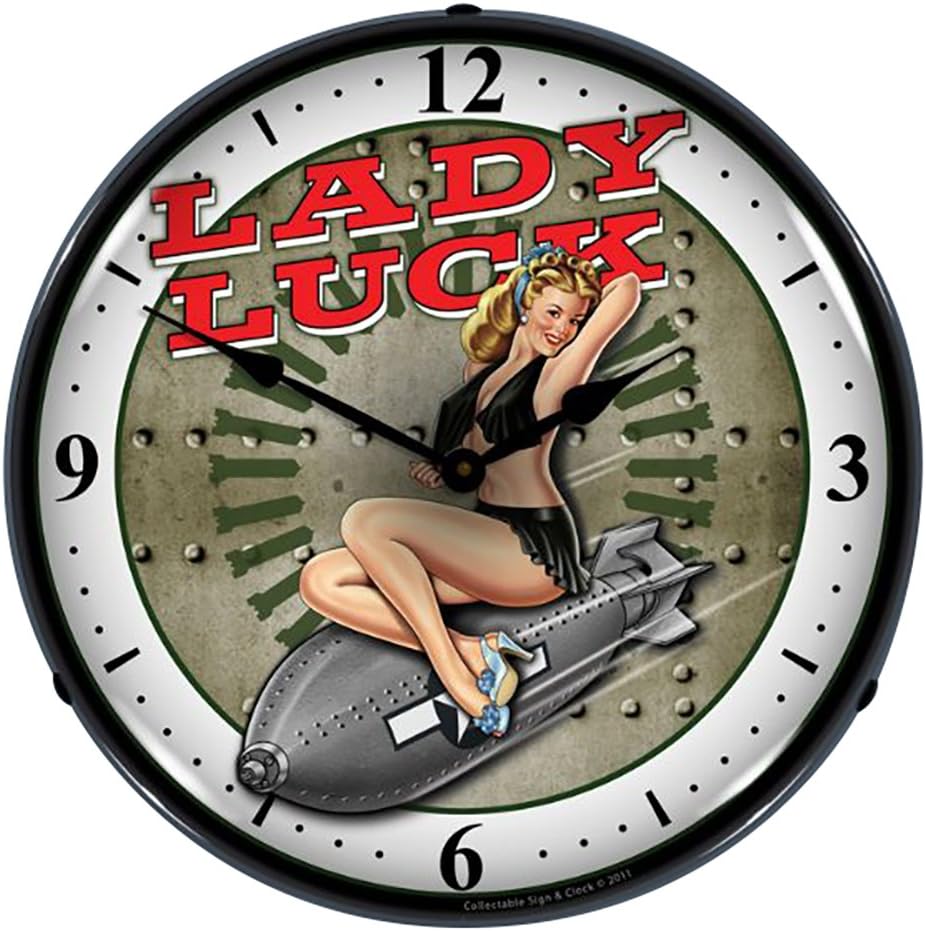 SM1103309 14" Lady Luck Lighted Clock