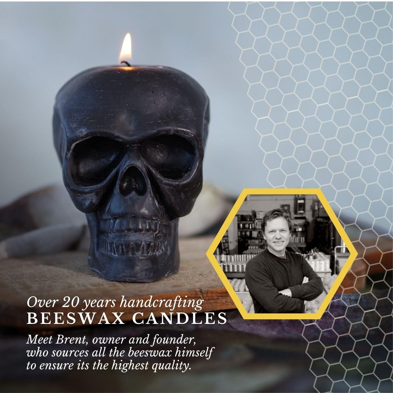 Amazon.com: Big Dipper Wax Works Black Skull Candle – Handcrafted