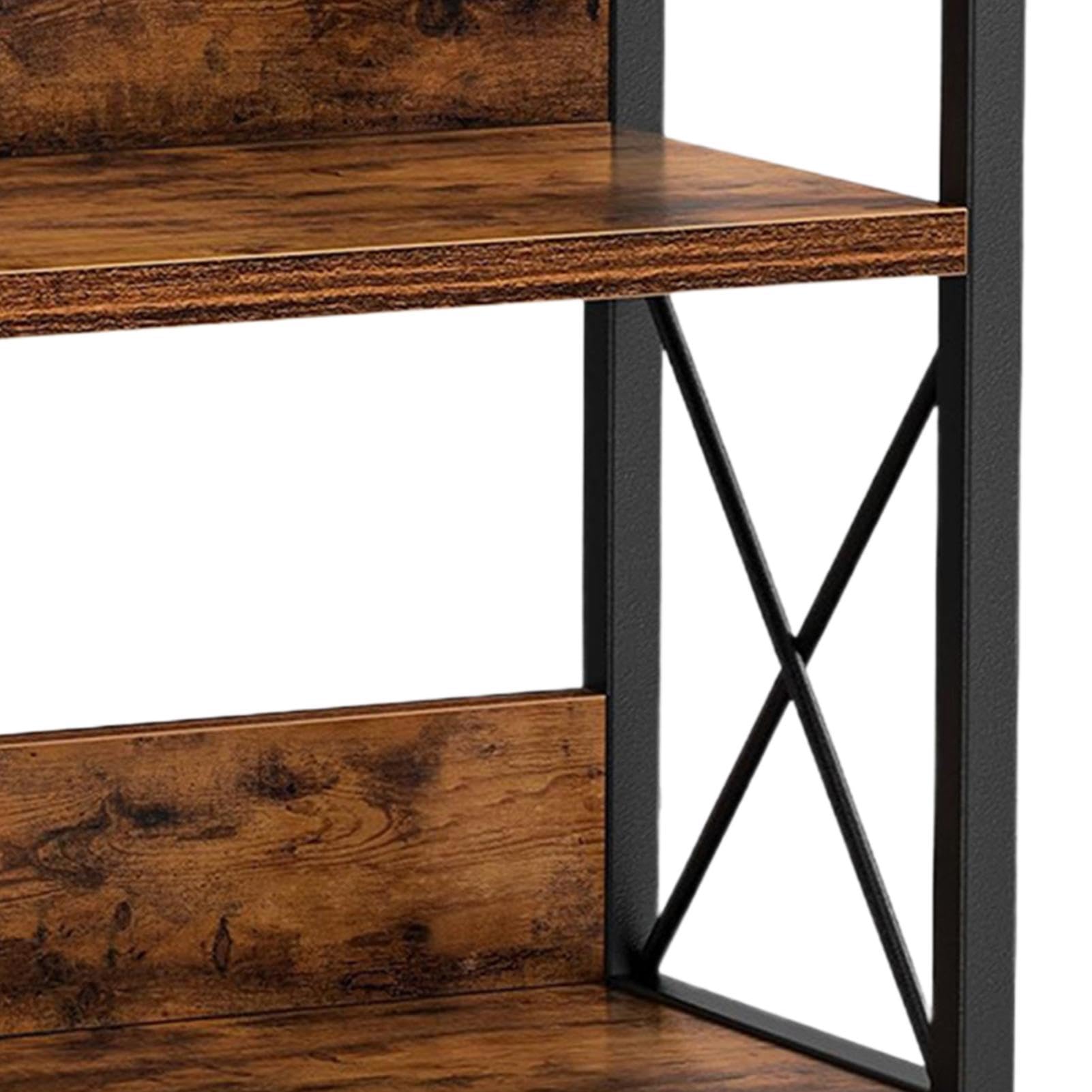 Organizador de condimentos, almacenamiento de cocina de madera de hierro de 2 niveles, organizador de condimentos de cocina, estación de condimentos, para organización de esquina de despensa, hogar