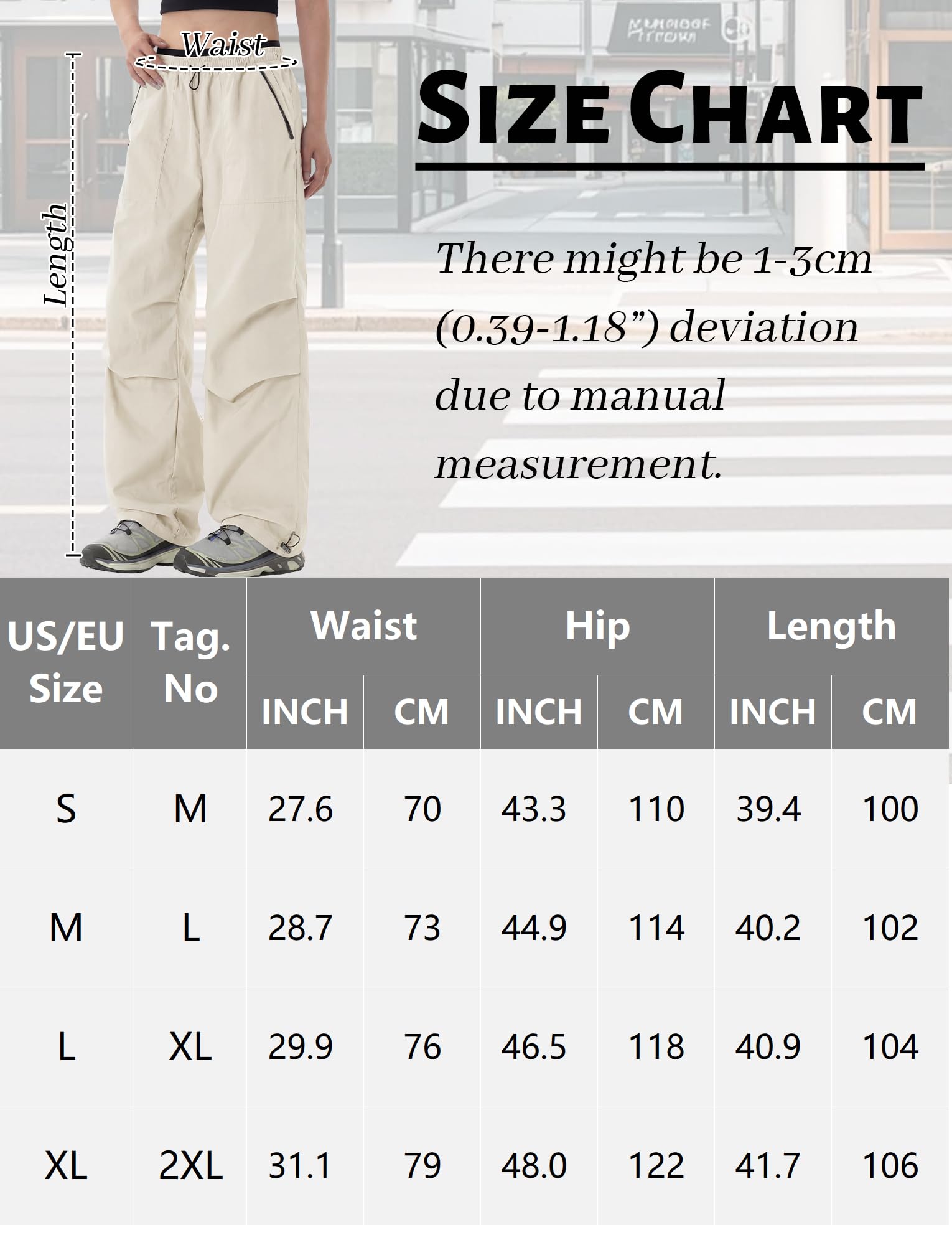 FEOYA Y2K Pantalon cargo imperméable pour femme, pantalon de randonnée à jambes larges, pantalon de parachutisme, séchage rapide, pantalon de course décontracté