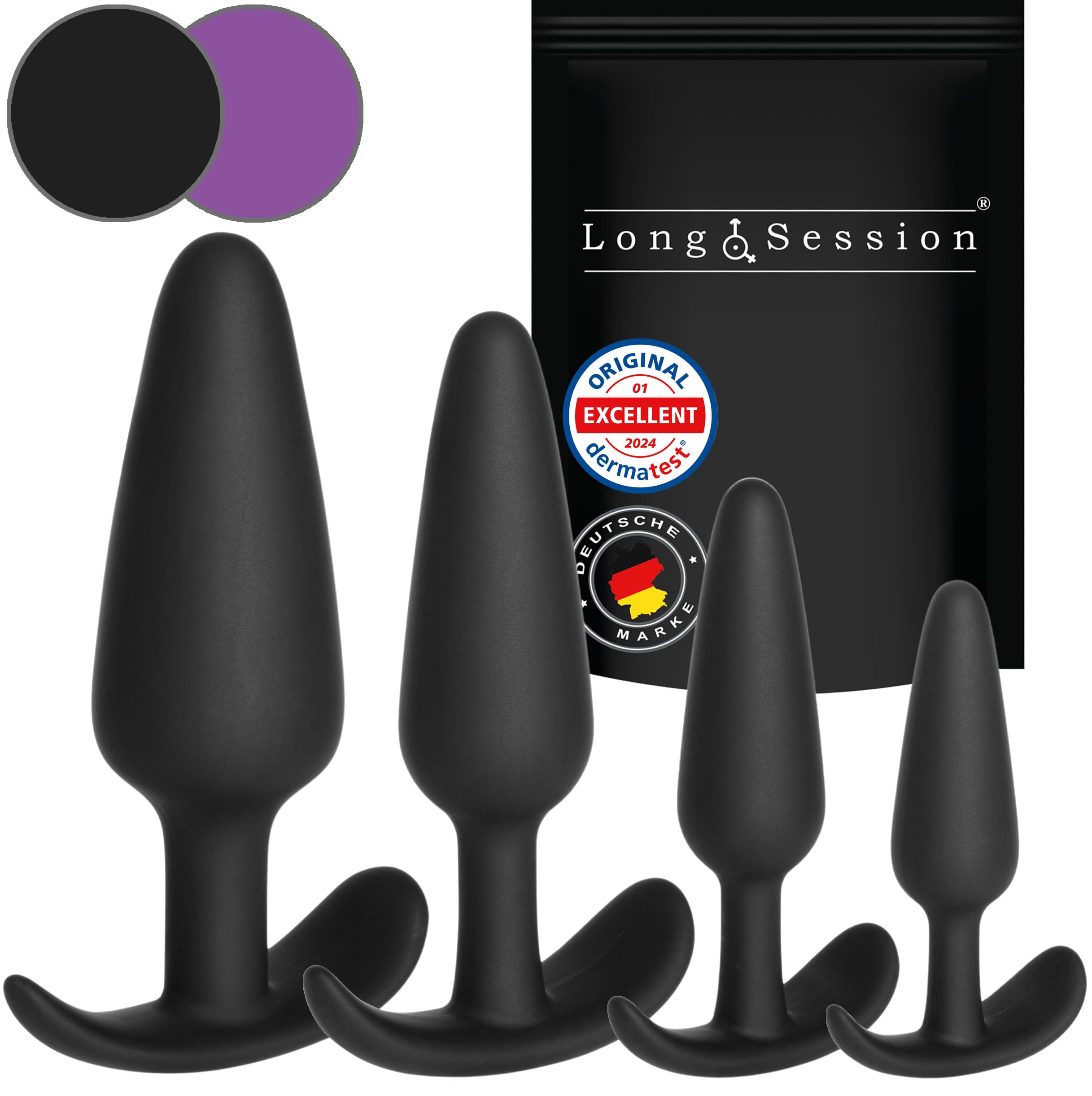 Analplug Set aus Silikon fr Frauen und Mnner
