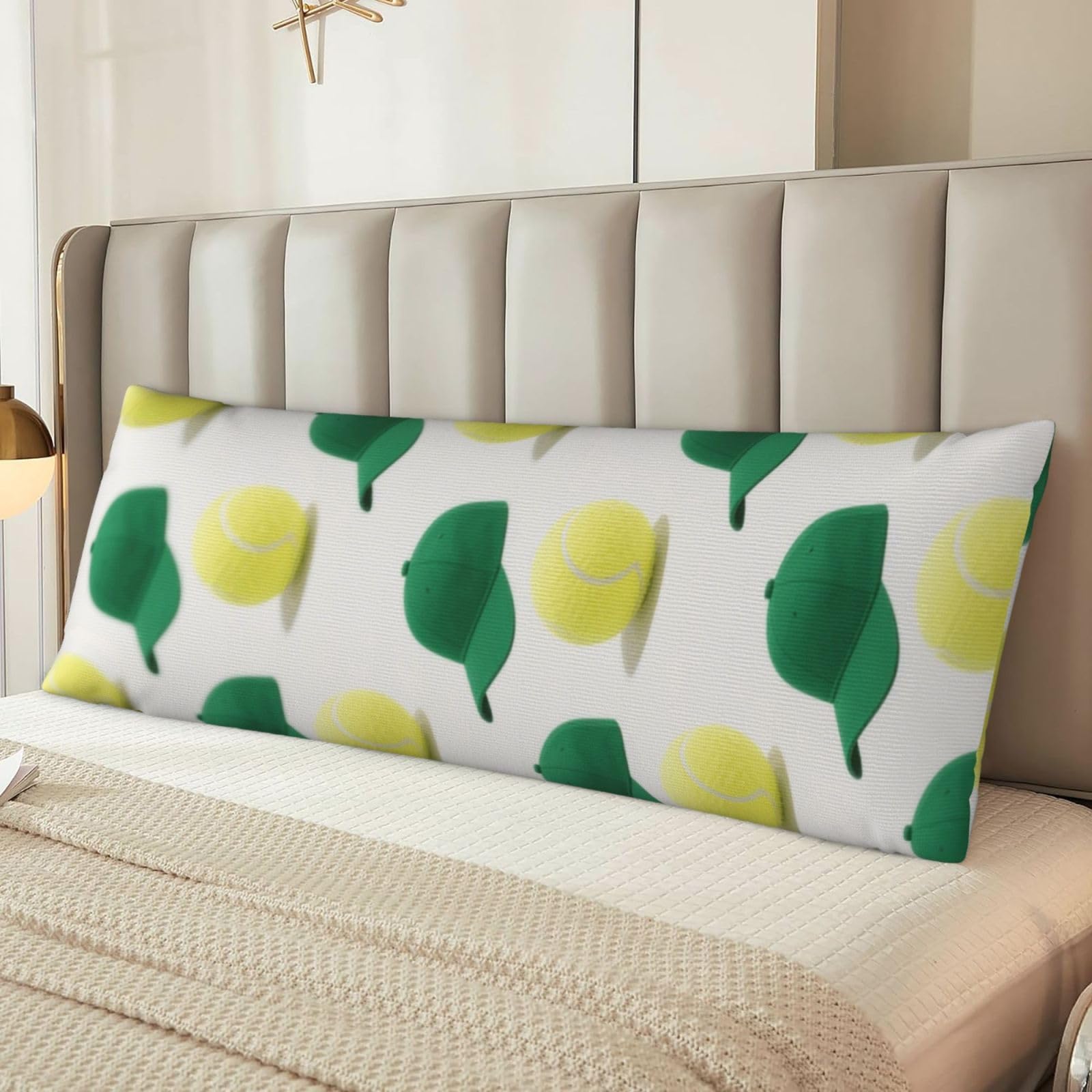 Tennis Body Pillow Cover with Hidden Zipper 54"X20",Ultra Soft Microfiber Long Pillow Case Decorative Bedding Pillowcase Cushion Cover Cases for Bedroom Couch Sofa,Home Gifts