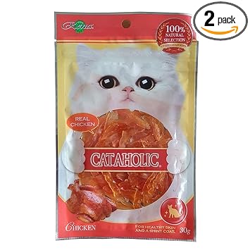 Pet Treat Combo-Cataholic Neko Tuna & Chicken Cat Treat, 30g and Cataholic Neko Chicken Jerky Sliced Cat Treat, 30 g