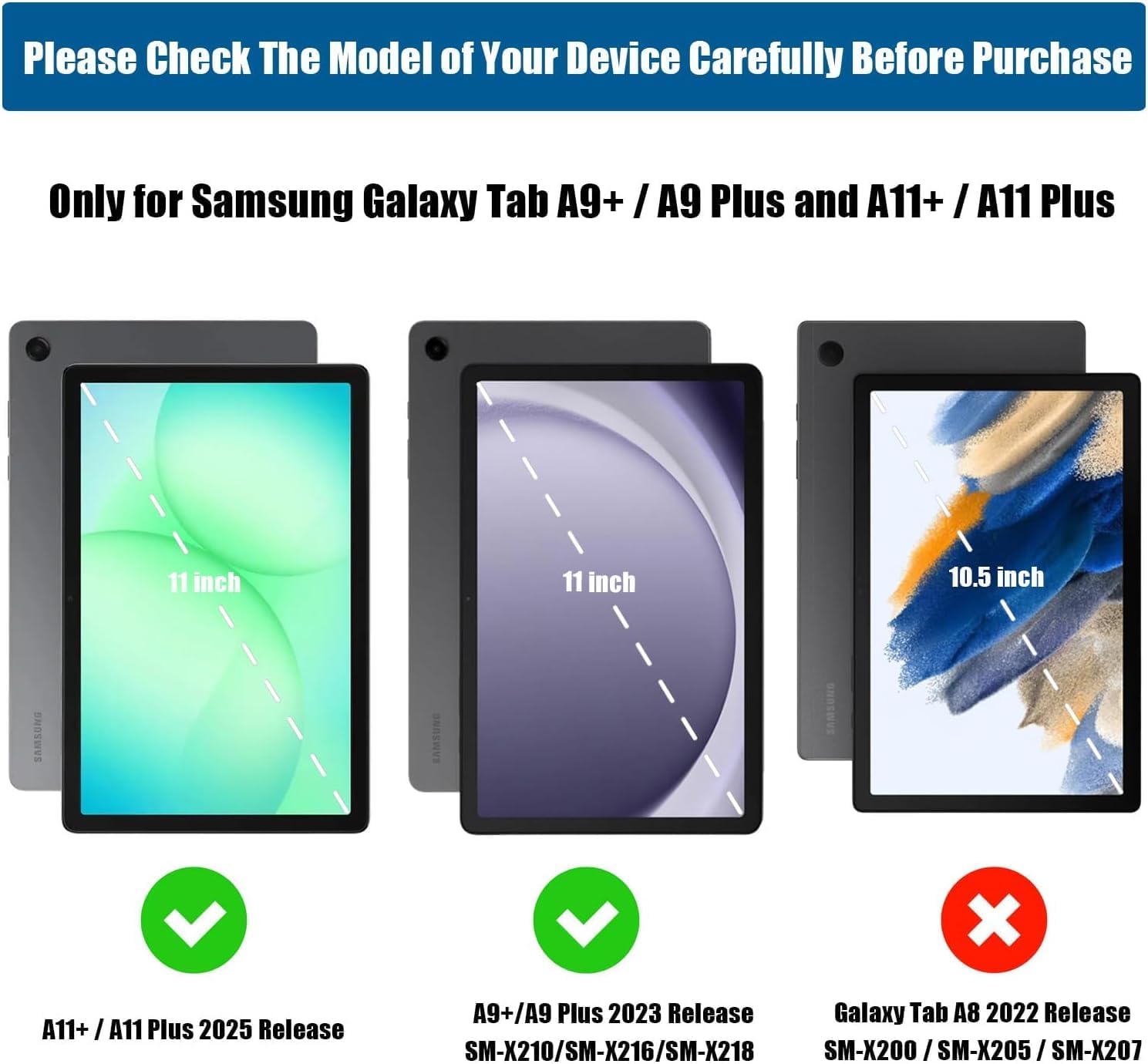 Case for Samsung Galaxy Tab A11+/A11 Plus /A9+/A9 Plus 2025/2023 5G 11 Inch Embossed Lace PU Leather Stand Cover with Elastic Band Card Slots Pen Holder & Multi-Angle Viewing - Purple