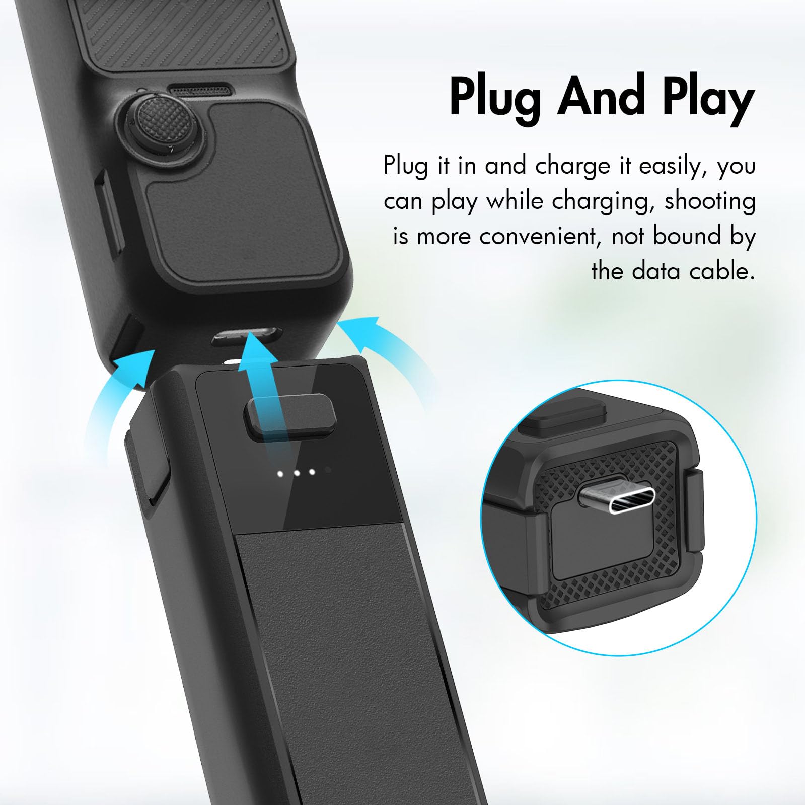 Amazon | ポケット3バッテリーハンドル、ポケット3カメラ、ポータブル