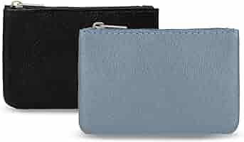 Amazon.com: 2 Pack Portable PU Leather Zipper Coin Purse