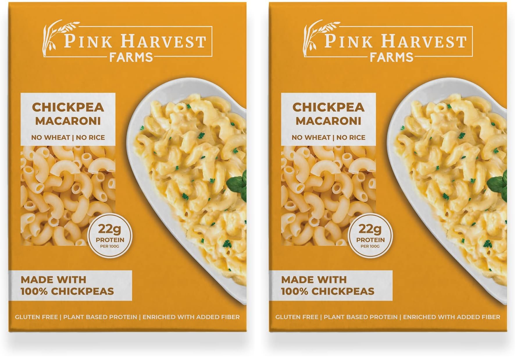 Pink Harvest Farms Chickpea Pasta | No Rice - No Maida | Vegan | Gluten Free | High Protein | (Chickpea Macaroni Pasta, 200 g (Pack of 2))-image-21