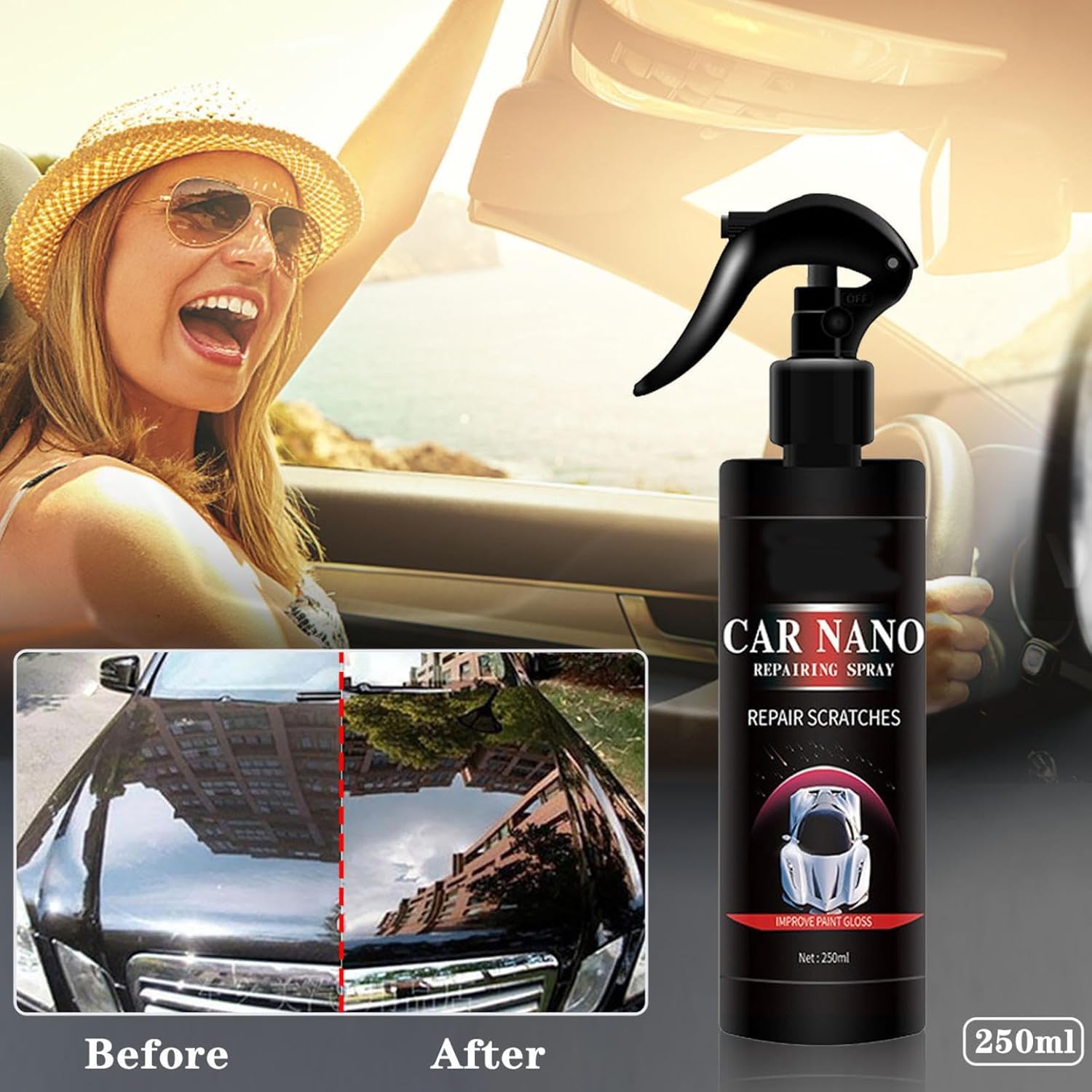 Nano Spray Protector Alto para Coche,Nano Spray para Coche,Spray de Revestimiento Cerámico,Revestimiento Cerámico para Vehículos (2 Pack) - 5
