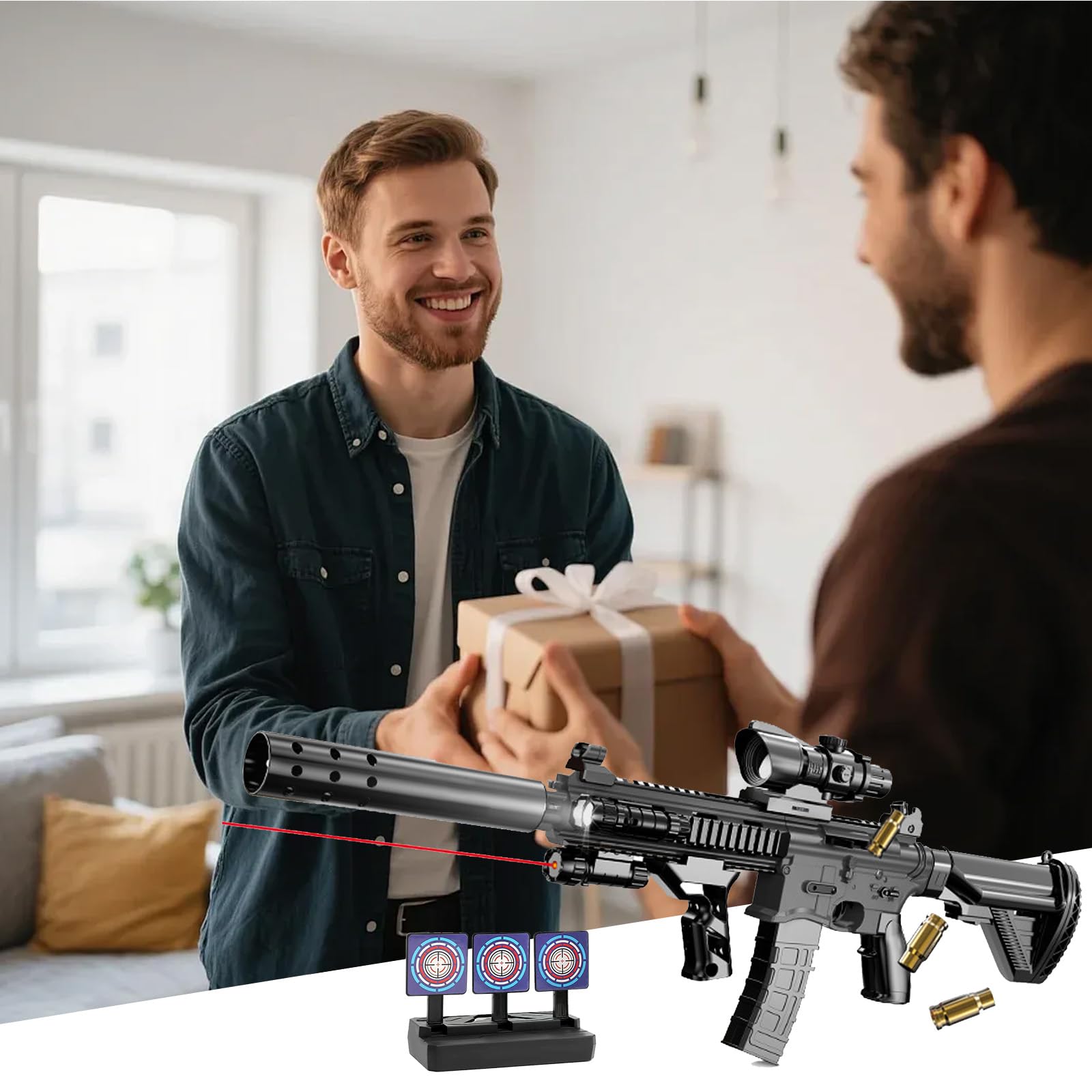 Spielzeug Pistole,Schaumstoff-Blaster,Soft Foam Bullet Blaster Toy,Schaumstoff-Blaster Toy Gun,Soft Foam Bullet Toy,Blaster Toy Gun,Sicherheitstraining oder Spiel,für 14+