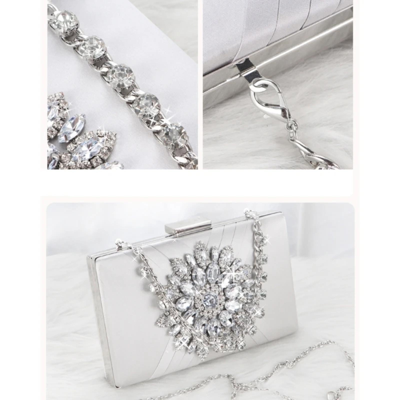 Abendtasche Damen Clutch Funkelnde Sonnenblume Strass Abend Tasche Braut Hochzeit Party Clutch Glitter Geldbörse Frauen Cocktail Prom Handtasche Umhängetasche