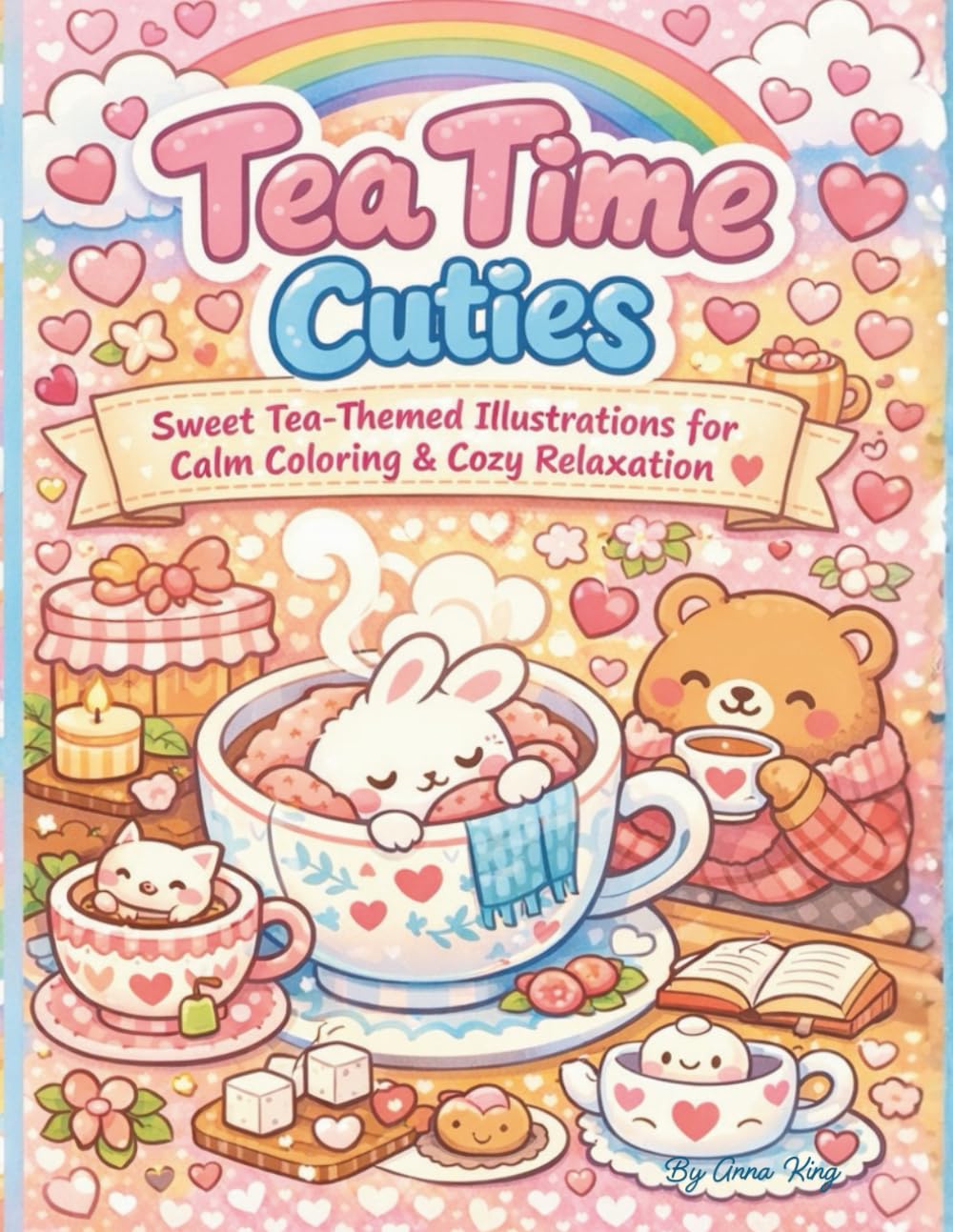 Tea Time Cuties: Sweet Tea-Themed Illustrations for Calm Coloring & Cozy Relaxation