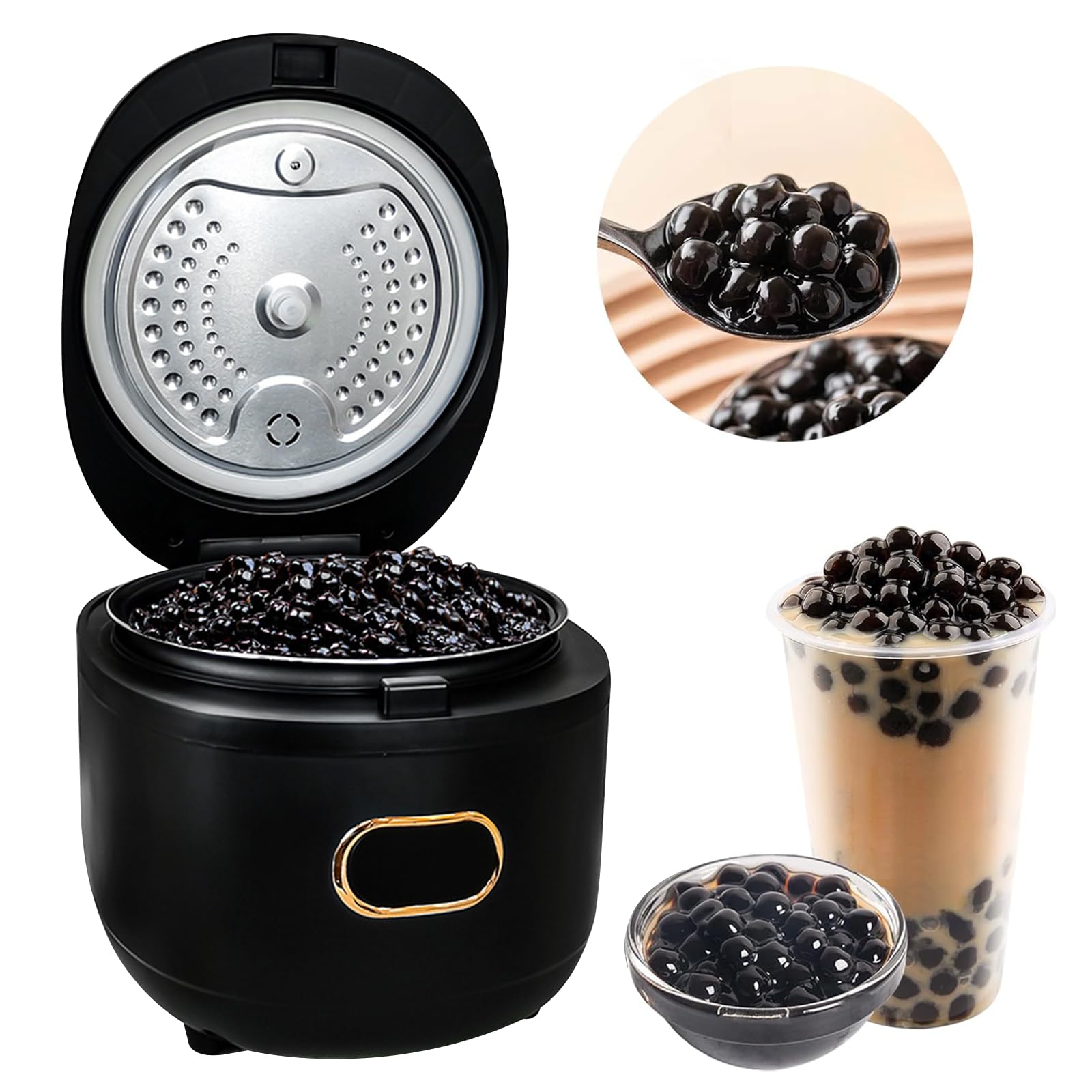 Olla boba comercial 900 W 5 litros automática para almidón de patata perlado control pantalla táctil