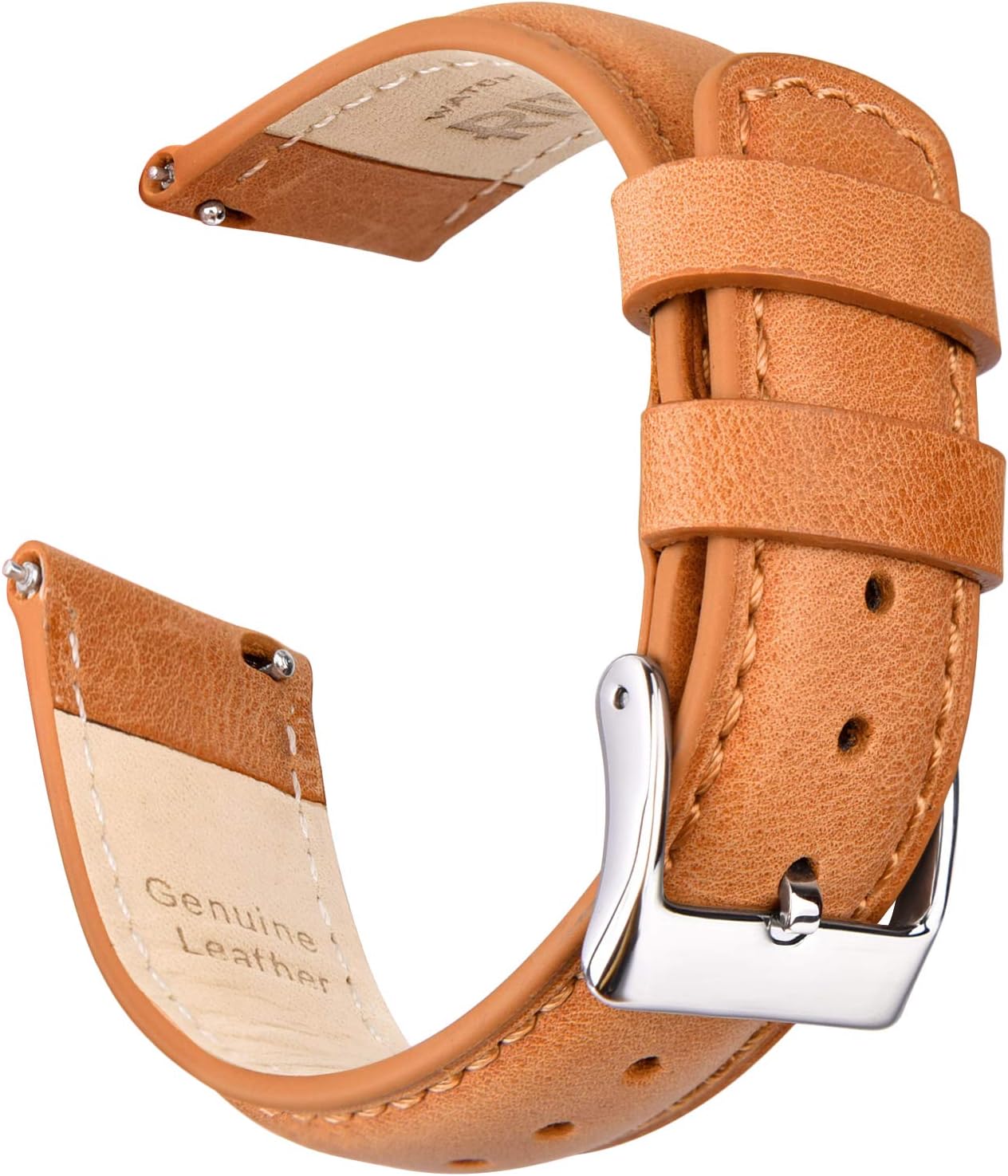 Christmas Gift Quick Release Leather Watch Bands Genuine Watch Straps for Men Women Top Grain Leather Watch Strap, White Elephant Gifts, Stocking Stuffers for Men, Father's Day gifts