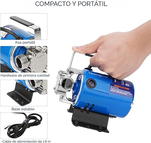 Miniatura 3 de Bomba con manguera, bomba de transferencia de agua de 115V 1/10HP 330GPH, bomba de drenaje, con juego de manguera de succión.