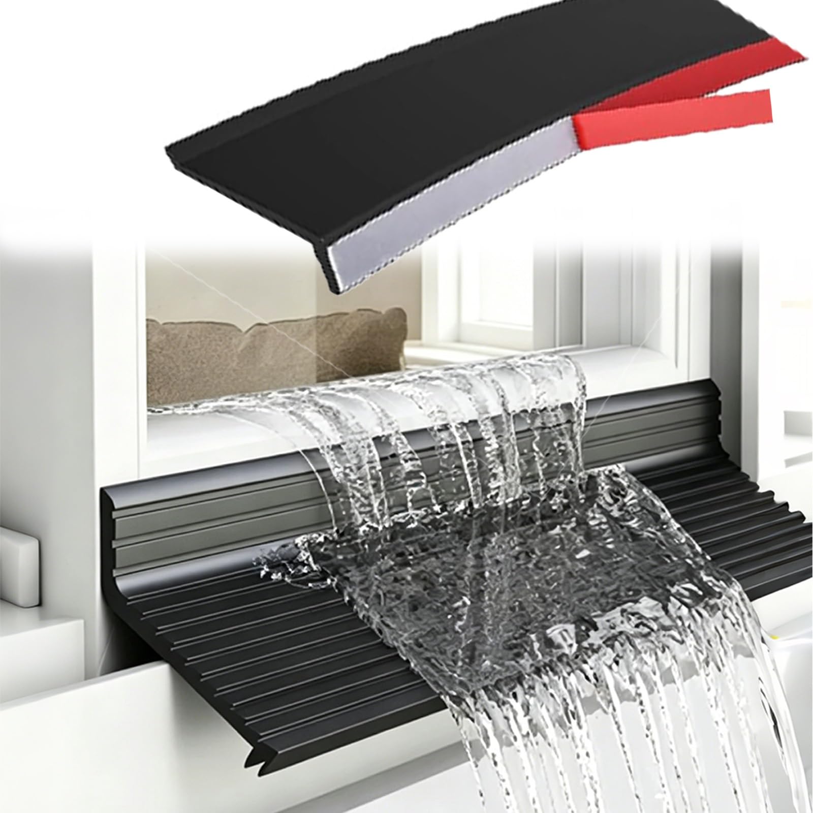 Tropfkantenprofil Selbstklebende Tropfleiste Für Türfensterkanten, Regenschutz, Regenblocker(2M(6.6FT))