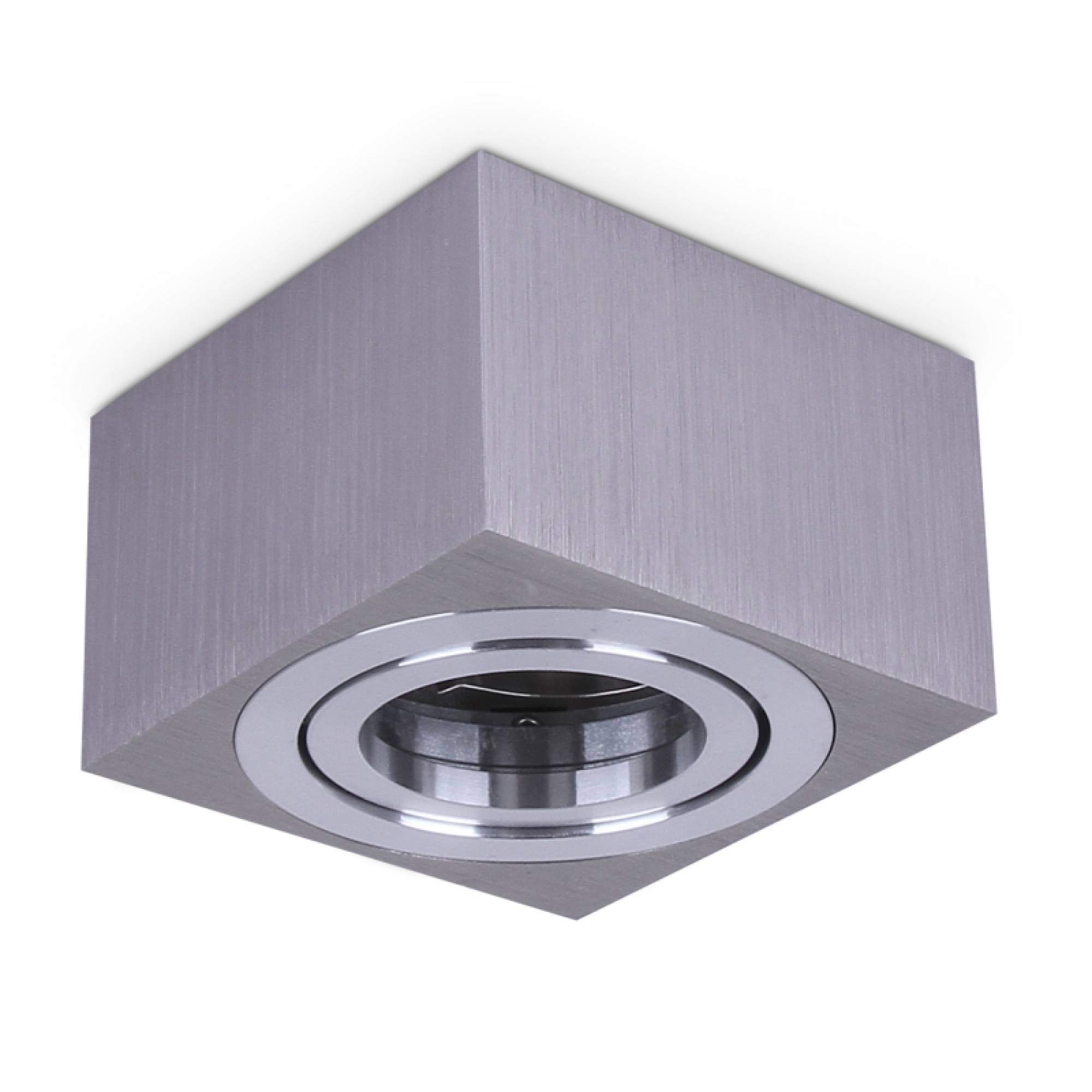 Spot En Saillie Carré, 80x80mm, Douille GU10 Pour Ampoule LED Ou