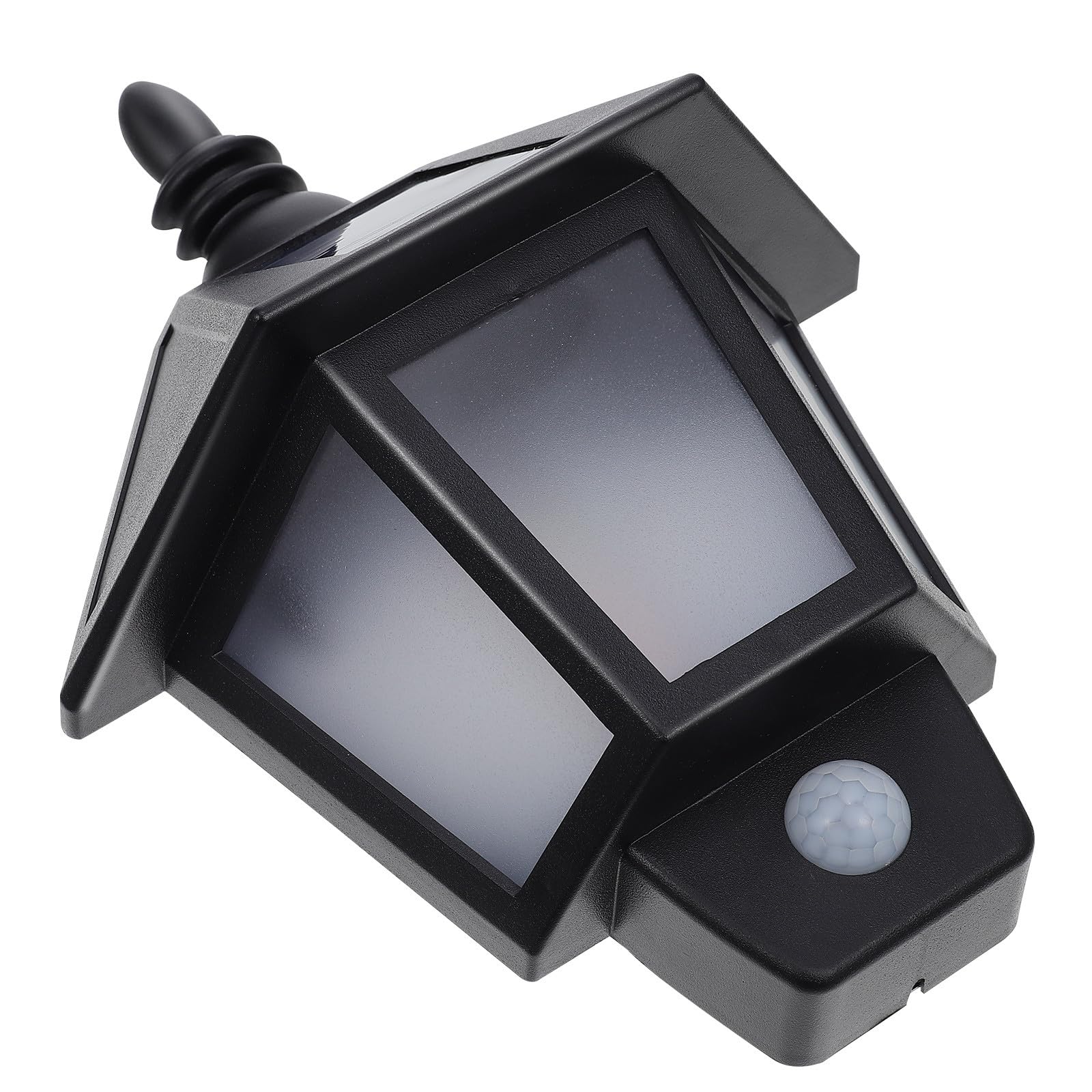 Ciieeo Solar Wandleuchte für Außen mit Bewegungsmelder, Schwarz, LED