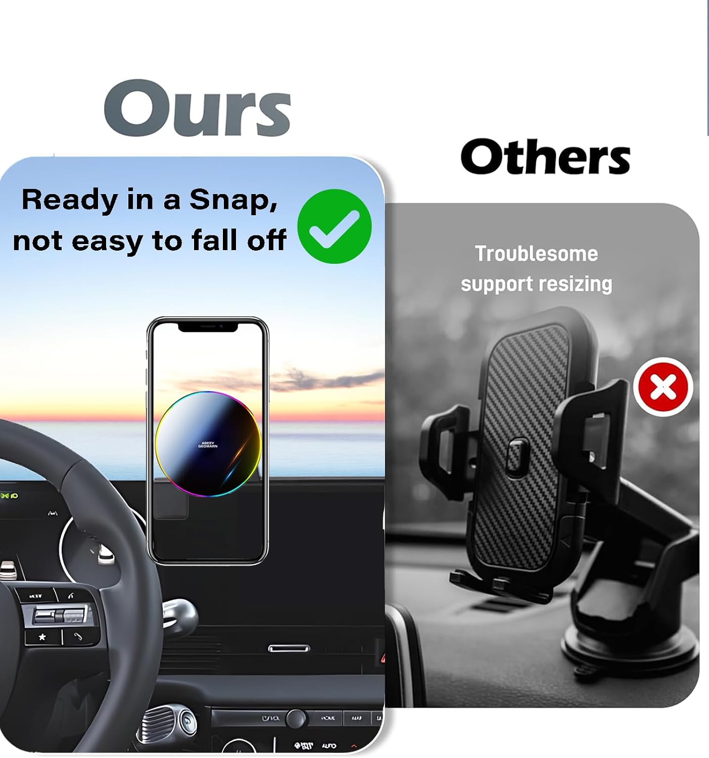 Car Phone Holder for 2022 2023 2024 2025 Hyundai loniq 5 Accessories Apply to 12.3 Inch Touchscreen 15W Fast Wireless Charger Screen Fixed Clip HandsFree Cell Phone Mount 360° Rotation