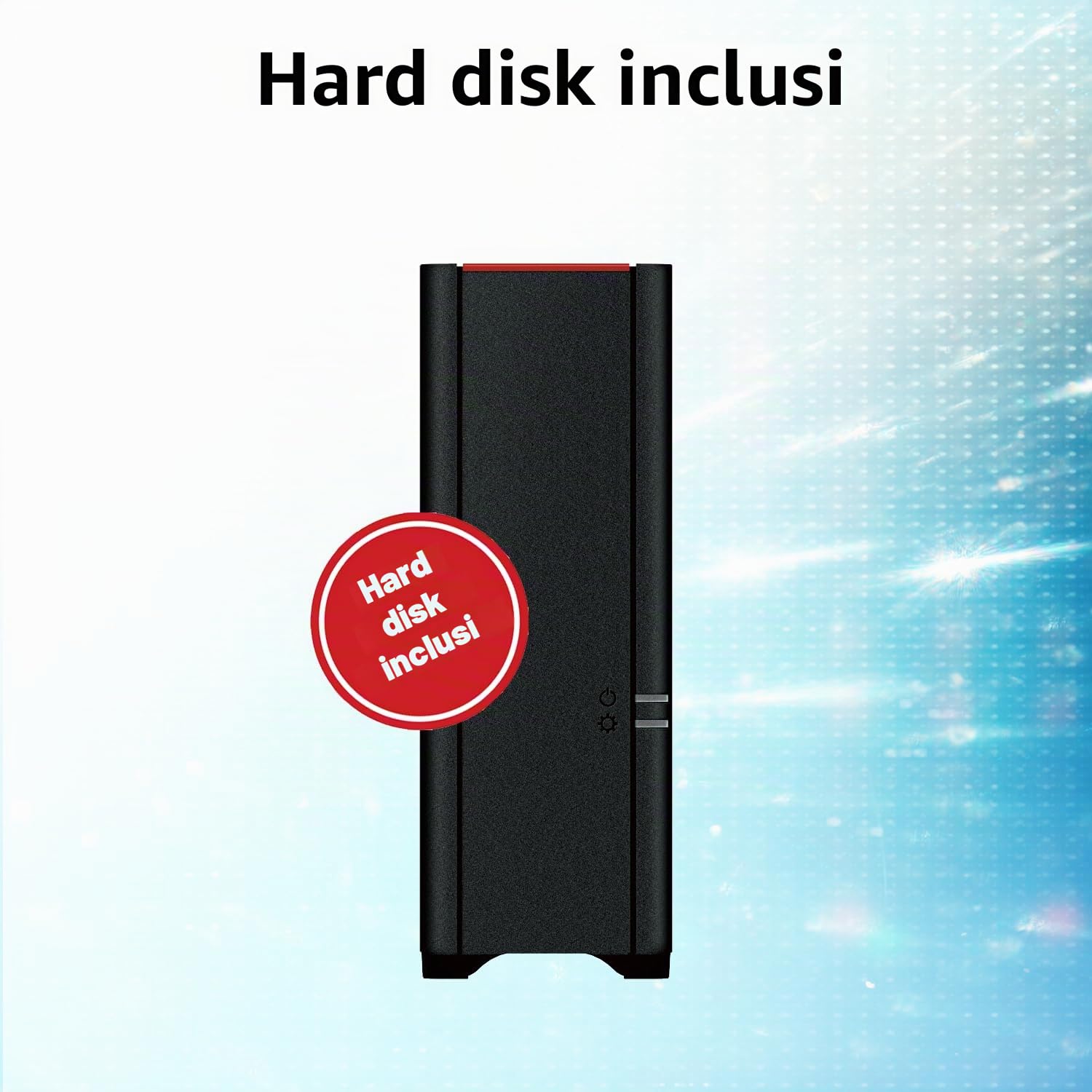 BUFFALO LinkStation 210 4TB 1-Bay NAS Network Attached Storage con HDD Hard Disk Incluso Storage NAS che funziona come dispositivo di archiviazione cloud domestico o di rete per la casa