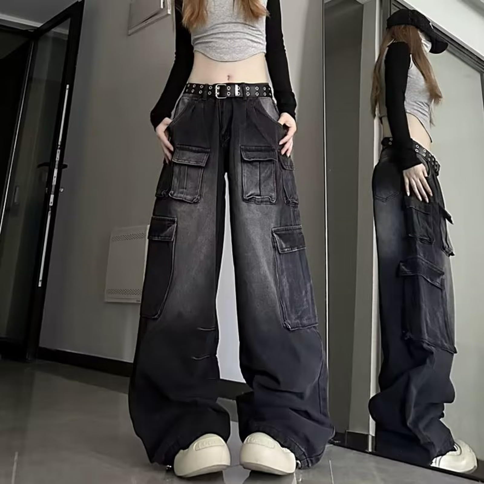 Vaqueros Anchos Mujer Jeans Pantalón Primavera Ropa Tallas Grandes Baggy Pantalon Vaquero Pantalones Ligero Tejanos Casual Invierno Elasticos Rectos
