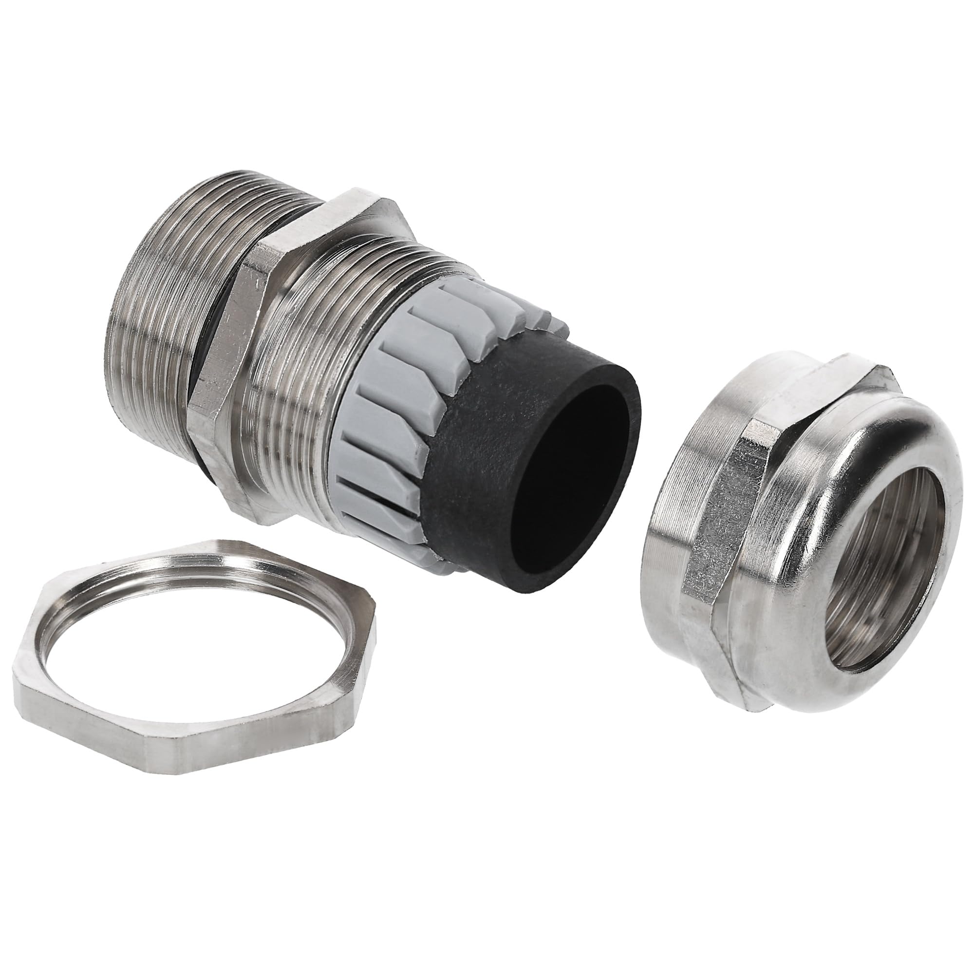 Kalitec M12 - 10 pressacavo in ottone 2,5-6,5 mm, intervallo di serraggio I controdado M12, in ottone, filettatura lunga, passacavo a gas e impermeabile