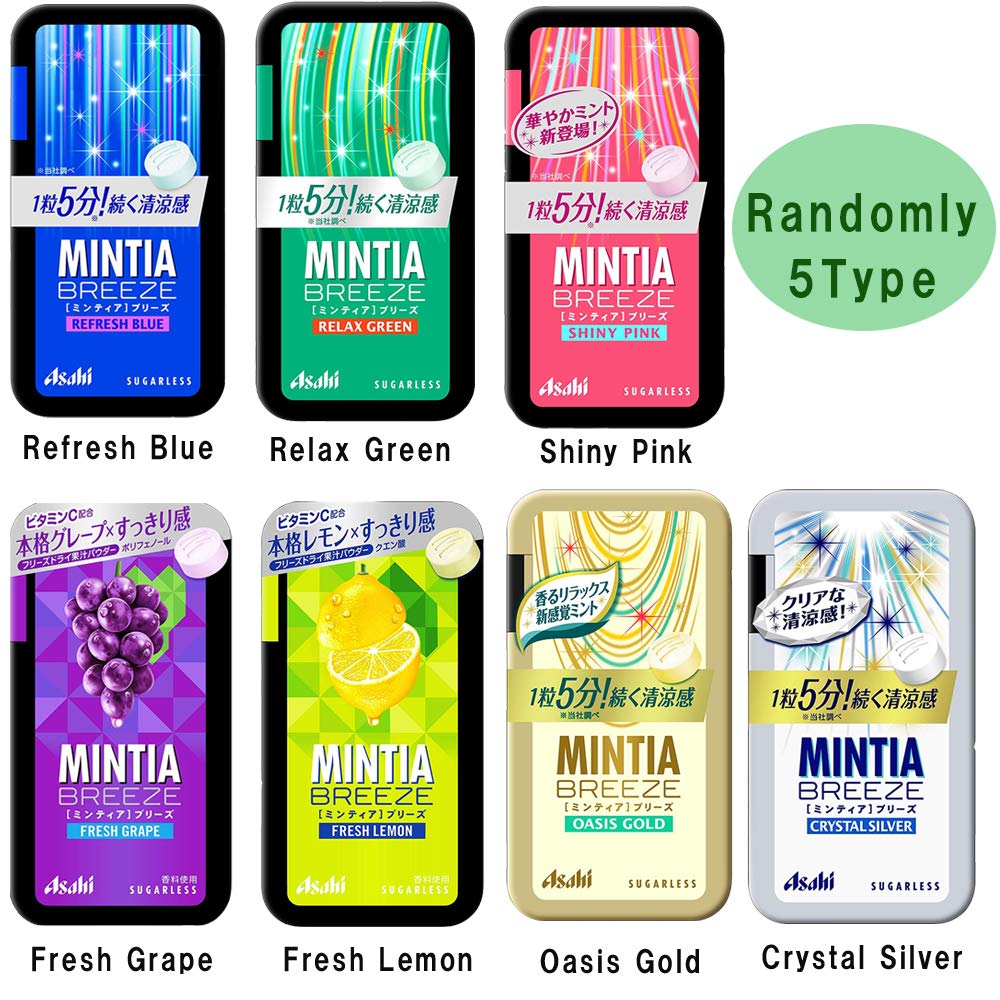 Amazon.com : Mintia Breeze(5pcs, 0.8oz) Randomly 5Types Flavors