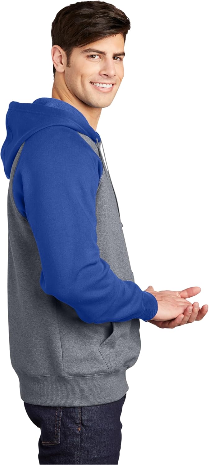 SPORT-TEK Raglan Colorblock Pullover Hooded Sweatshirt ST267