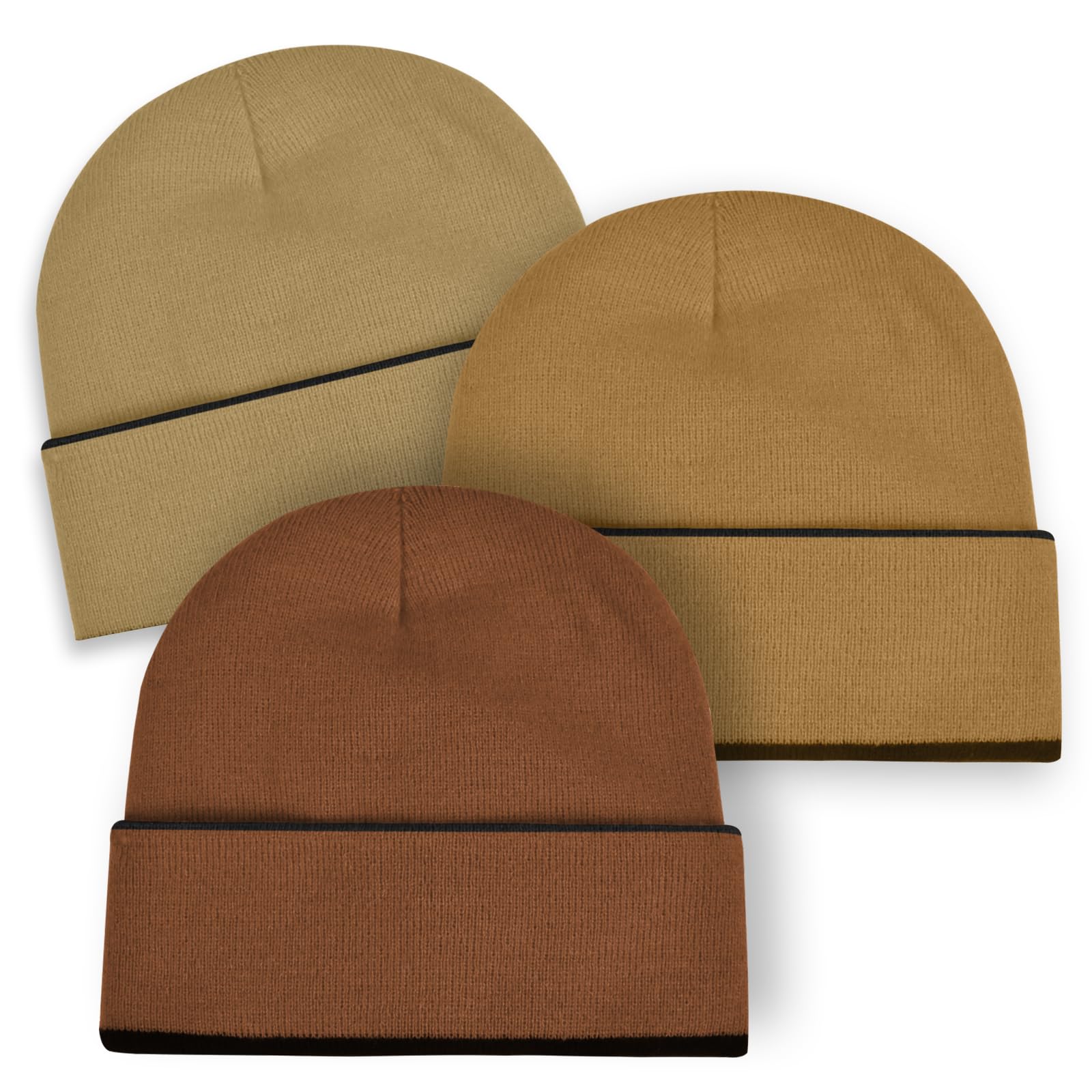 Rosoz Kids Beanie Boys Girls, Reversible Beanie with Double Sides