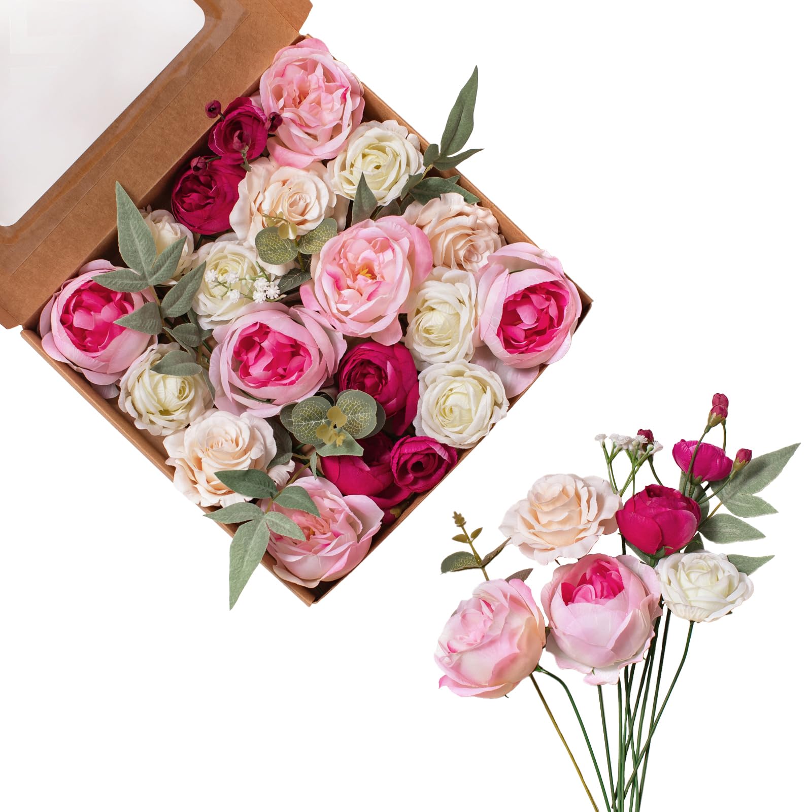 FANKO Charming Marsala Artificial Flower Combo