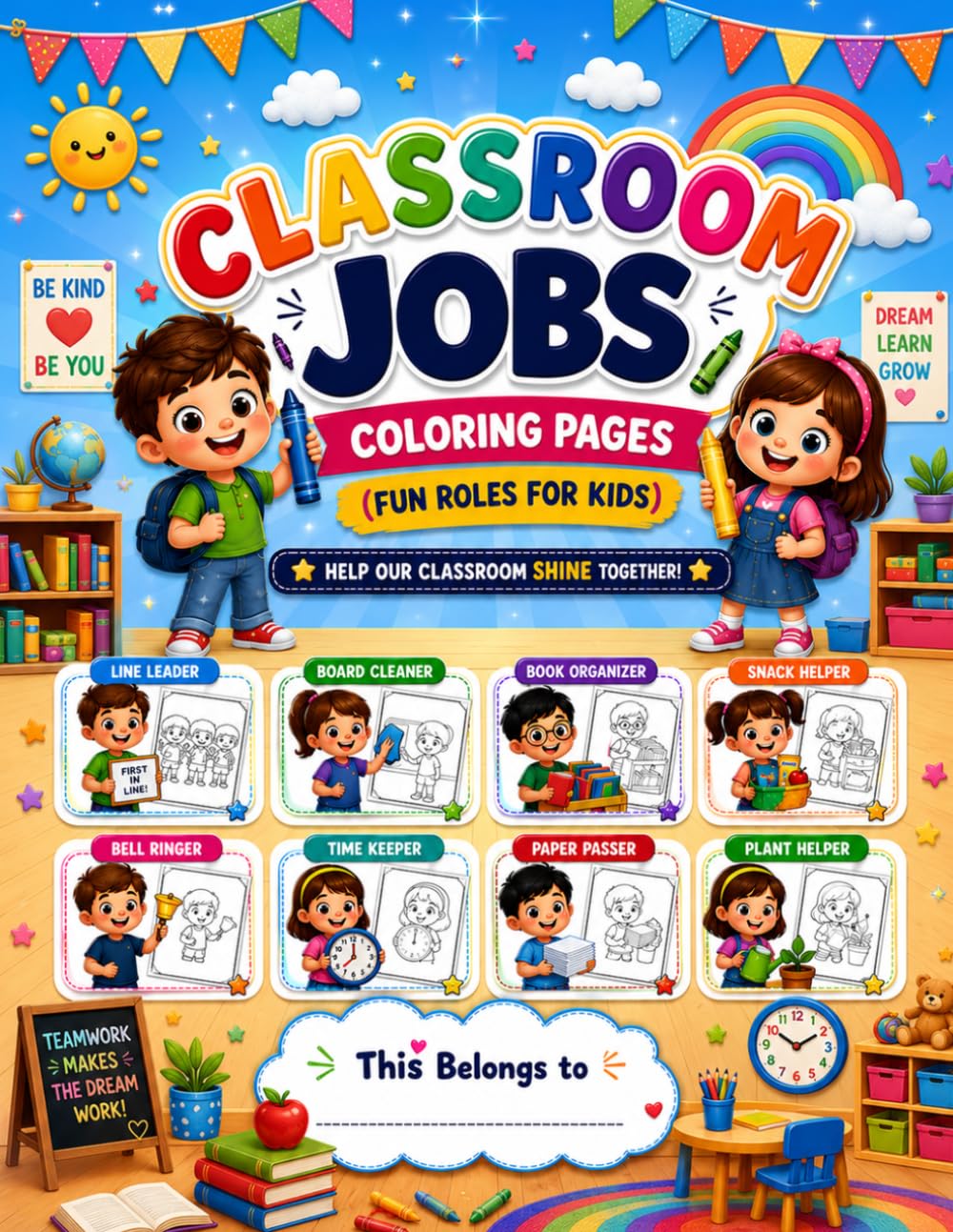 Classroom Jobs Coloring Pages: Fun Roles for Kids