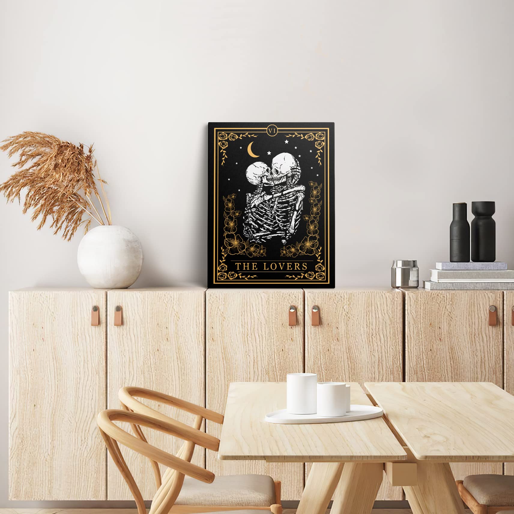 Amazon.com: XWELLDAN Tarot Kissing Skeleton The Lovers Halloween
