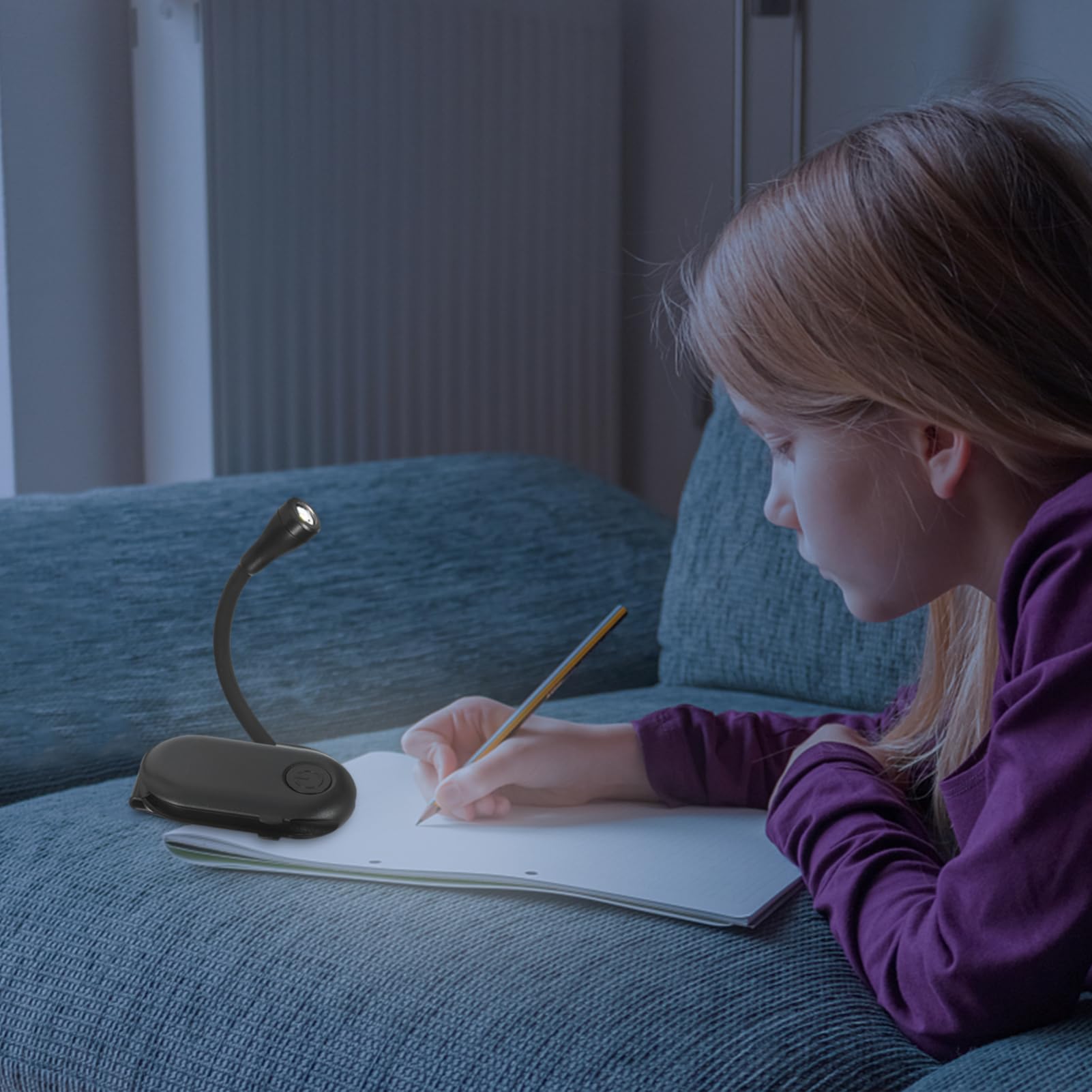 Lurrose Rechargeable Clip Book Lamp with Brightness Portable LED Reading Light for Book Lovers for Nighttime Reading and Study Compact Design