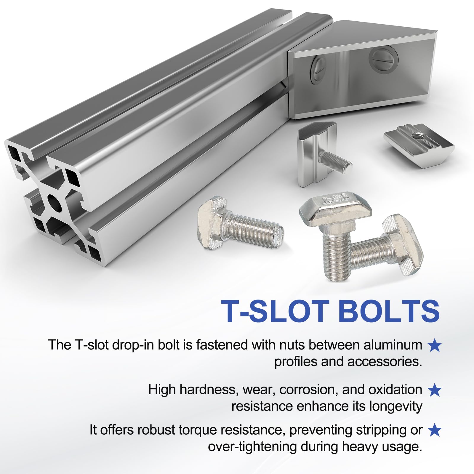 PATIKIL M8 x 18 mm Thread T-Slot Bolts - Image 4