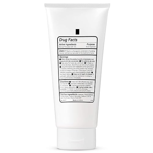 Miniatura 5 de Peróxido de benzoilo 5% Wash Tratamiento para el acné Lavado facial y gel de baño - Tratamiento para el acné de glúteos y espalda, 6.7 onzas