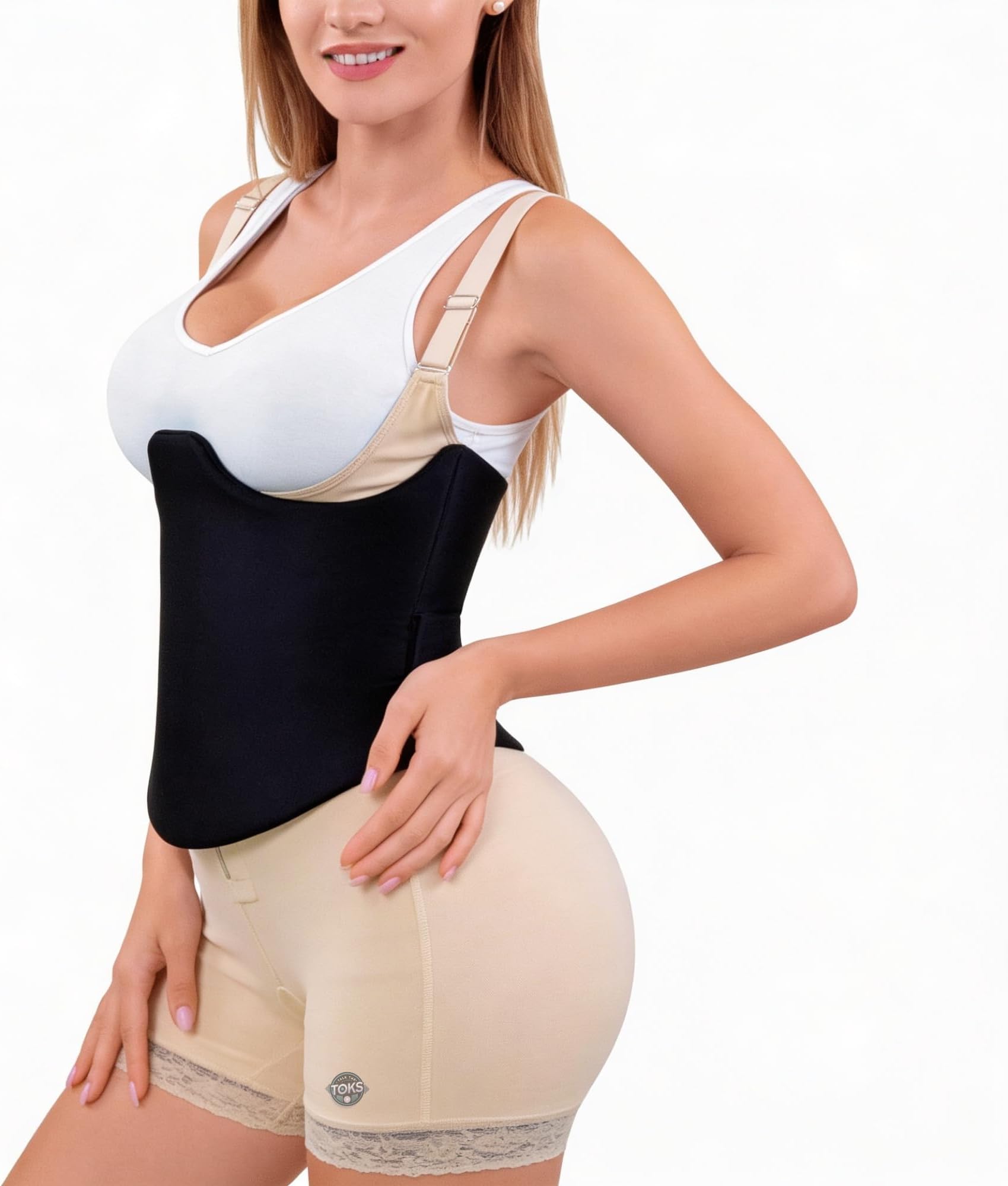 Talk the Toks Post Surgery 360 Lipo Foam Wrap Around | Tummy Tuck Binder Post Surgery | Soft & Breathable Material, 360 Wrap around Liposuction | BBL Post Surgery Supplies (X-Large)