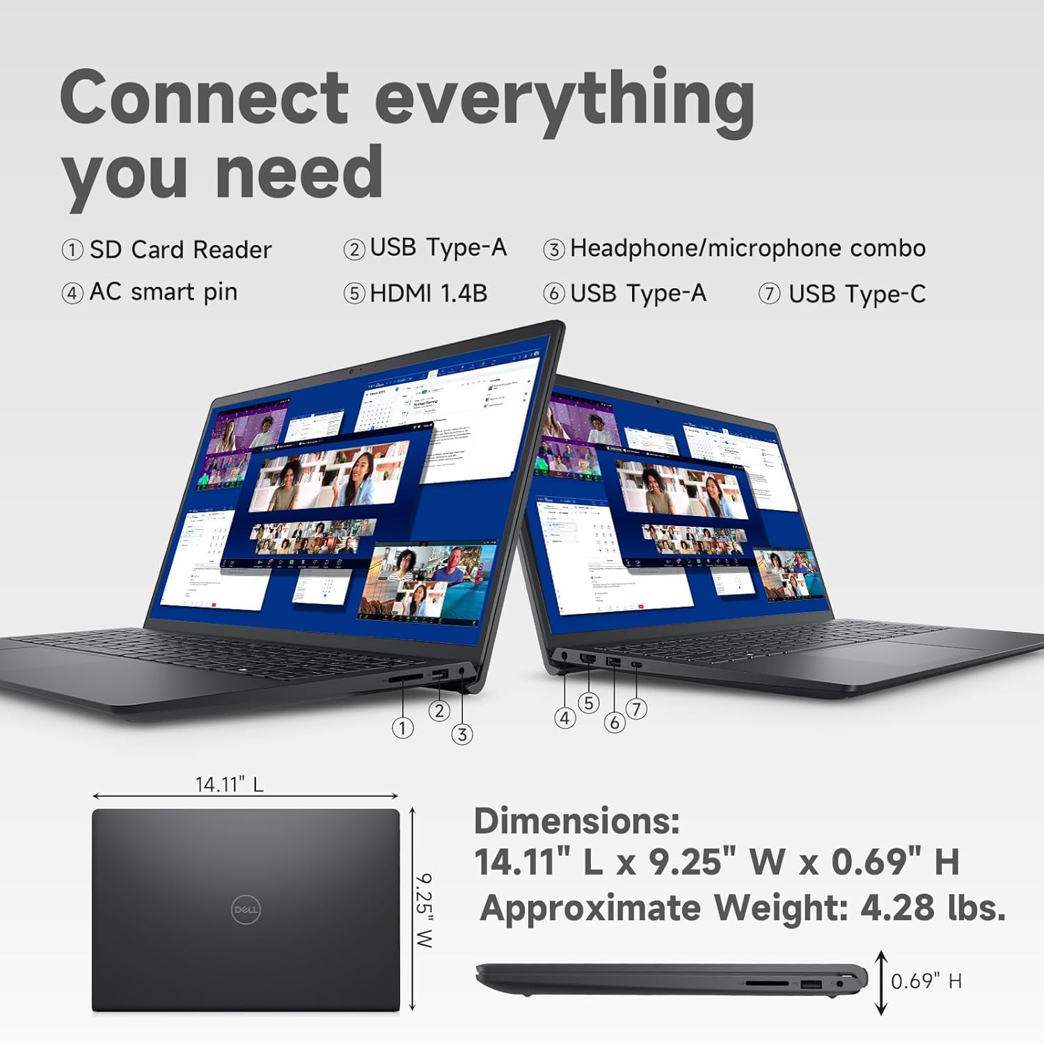 Dell 15 Touchscreen Business Laptop, Intel 10-Core i7-1355U, 15.6 FHD 220nits Display, 64GB RAM & 2TB SSD, Windows 11 Pro, AI Copilot